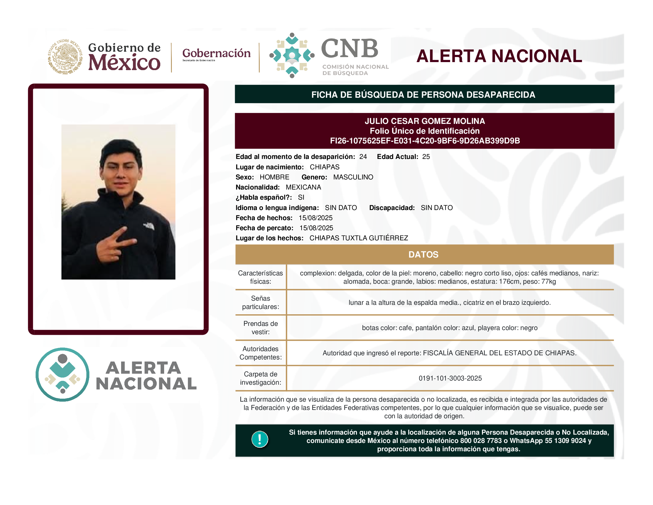 JULIO CESAR GOMEZ MOLINA