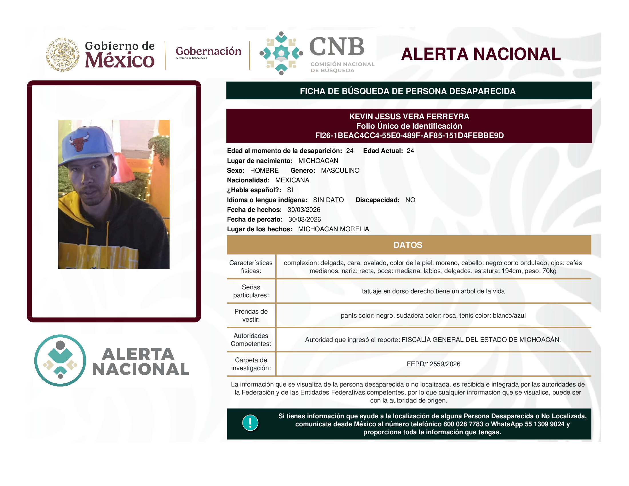 KEVIN JESUS VERA FERREYRA