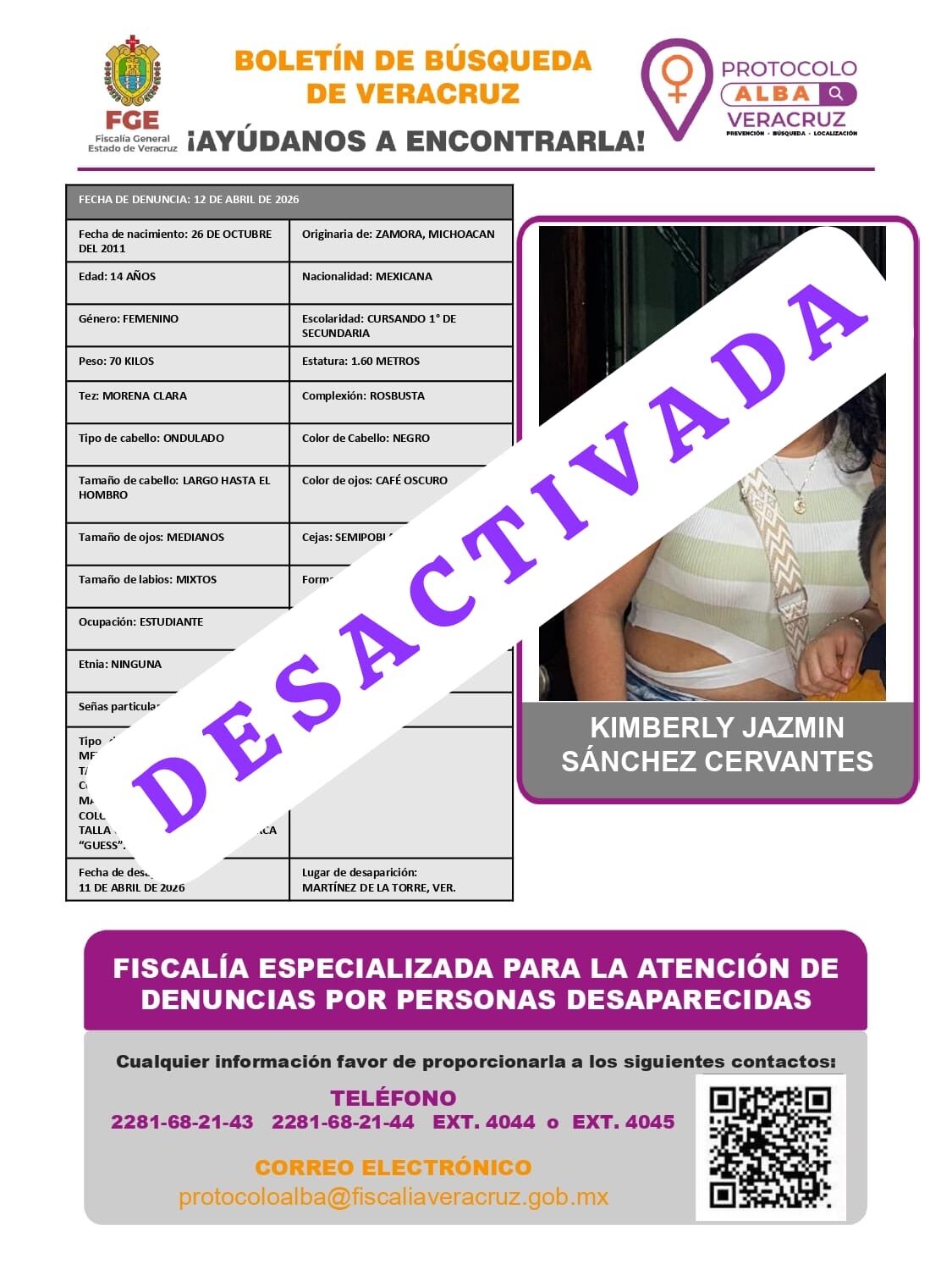 Kimberly Jazmín Sánchez Cervantes