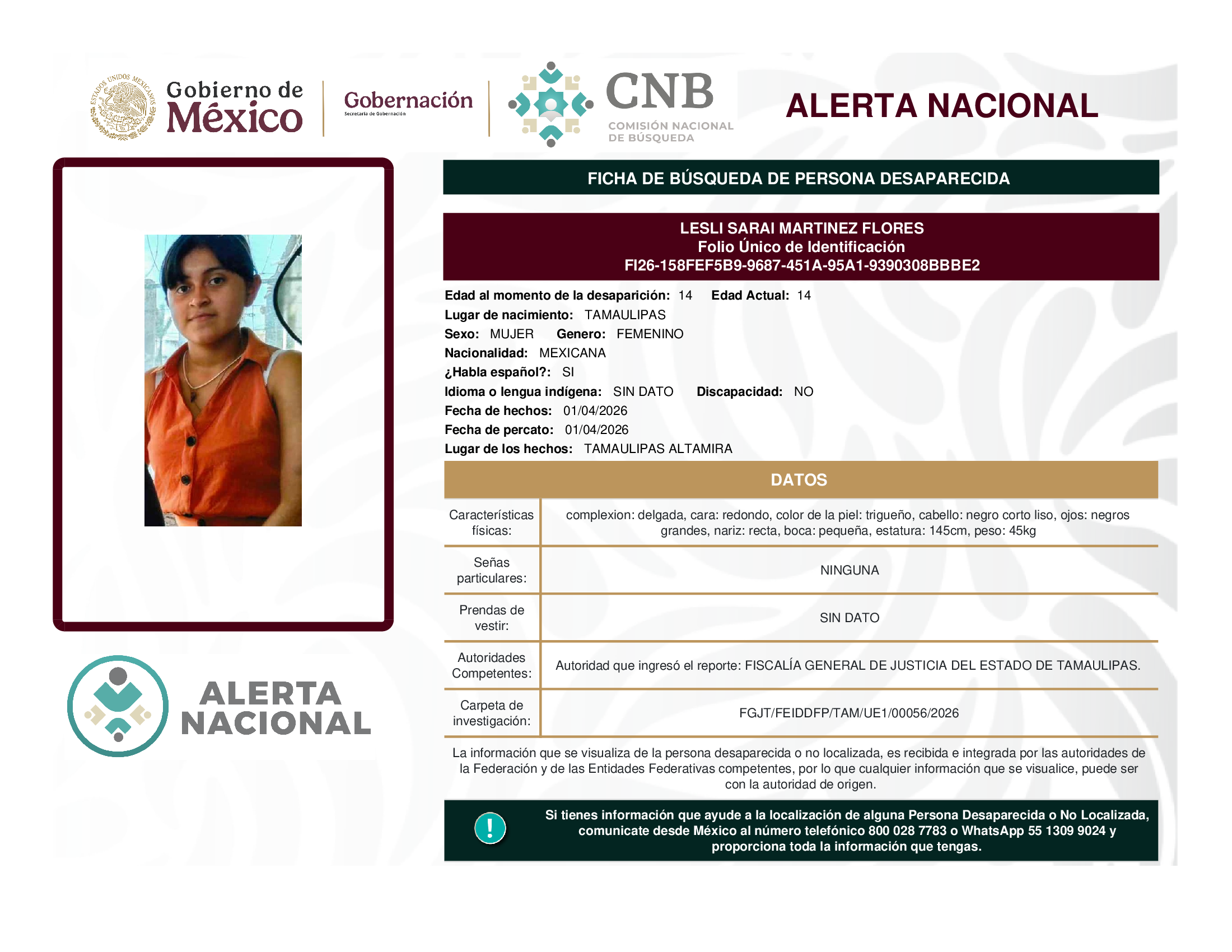 LESLI SARAI MARTINEZ FLORES