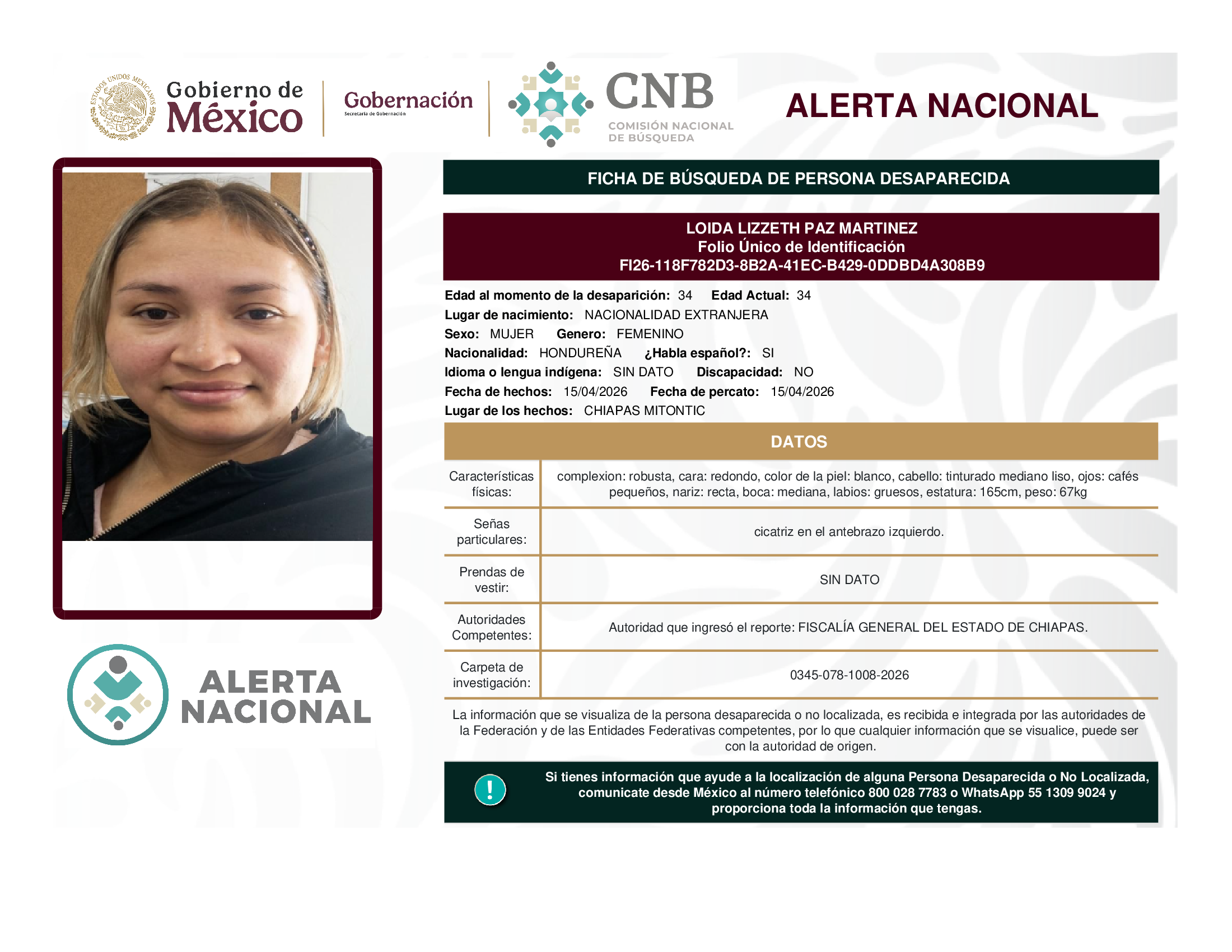 LOIDA LIZZETH PAZ MARTINEZ