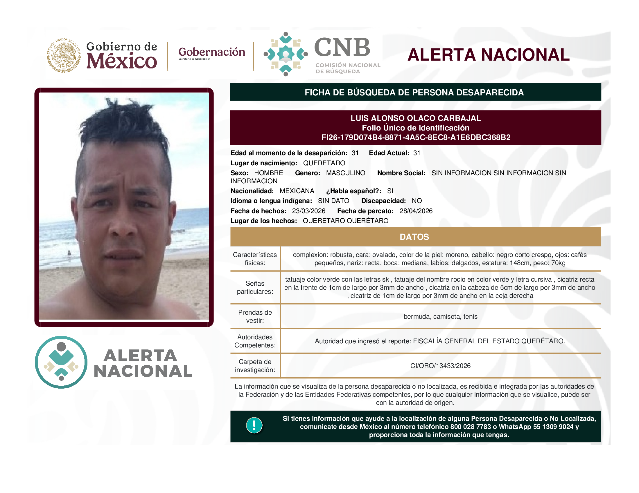 LUIS ALONSO OLACO CARBAJAL