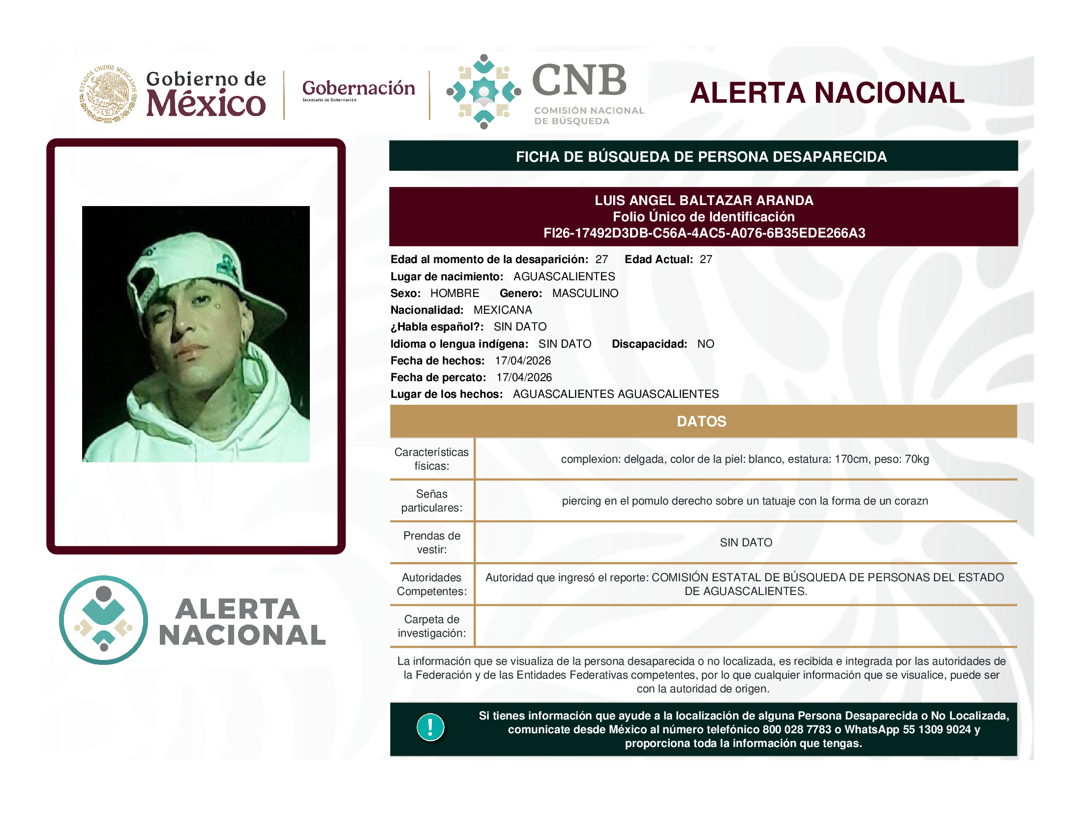 LUIS ANGEL BALTAZAR ARANDA