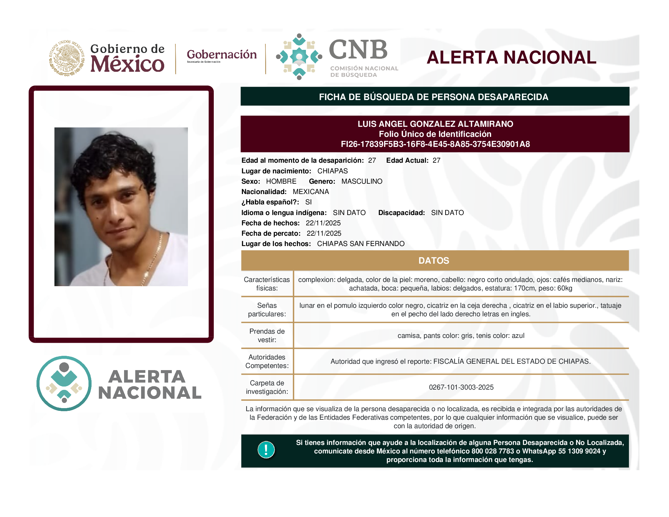 LUIS ANGEL GONZALEZ ALTAMIRANO