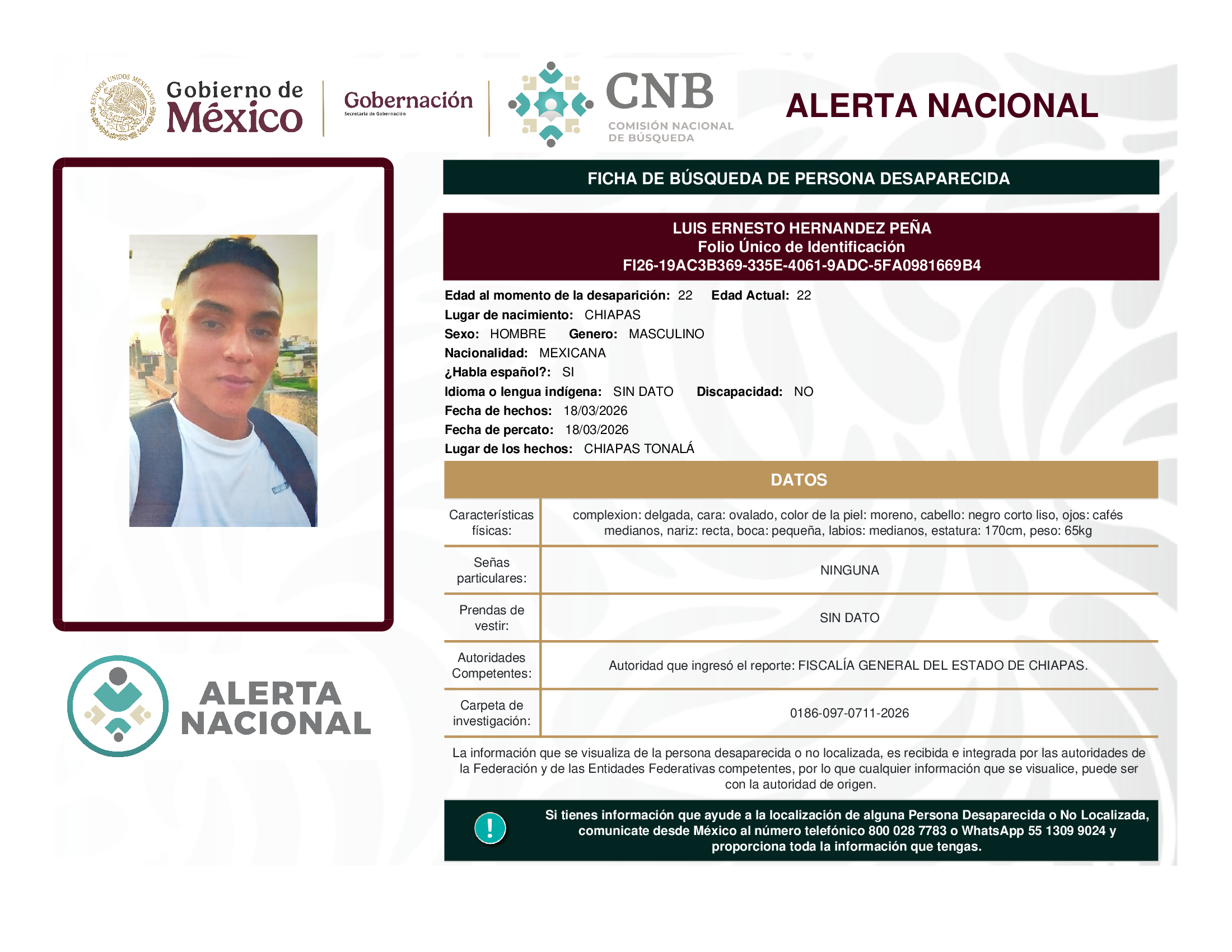 LUIS ERNESTO HERNANDEZ PEÑA