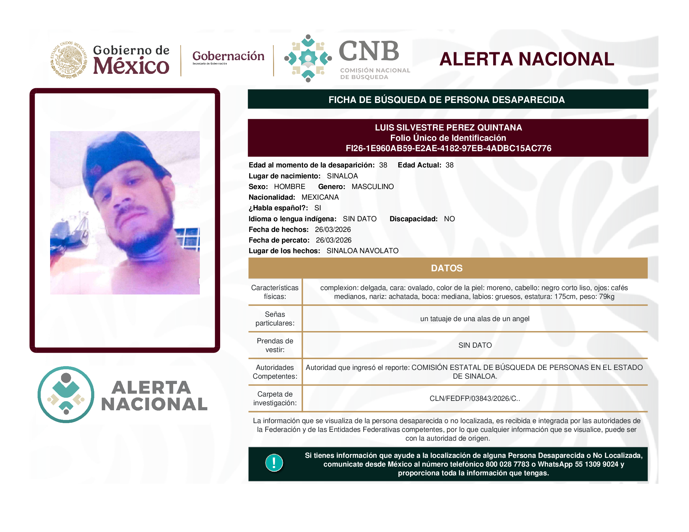 LUIS SILVESTRE PEREZ QUINTANA