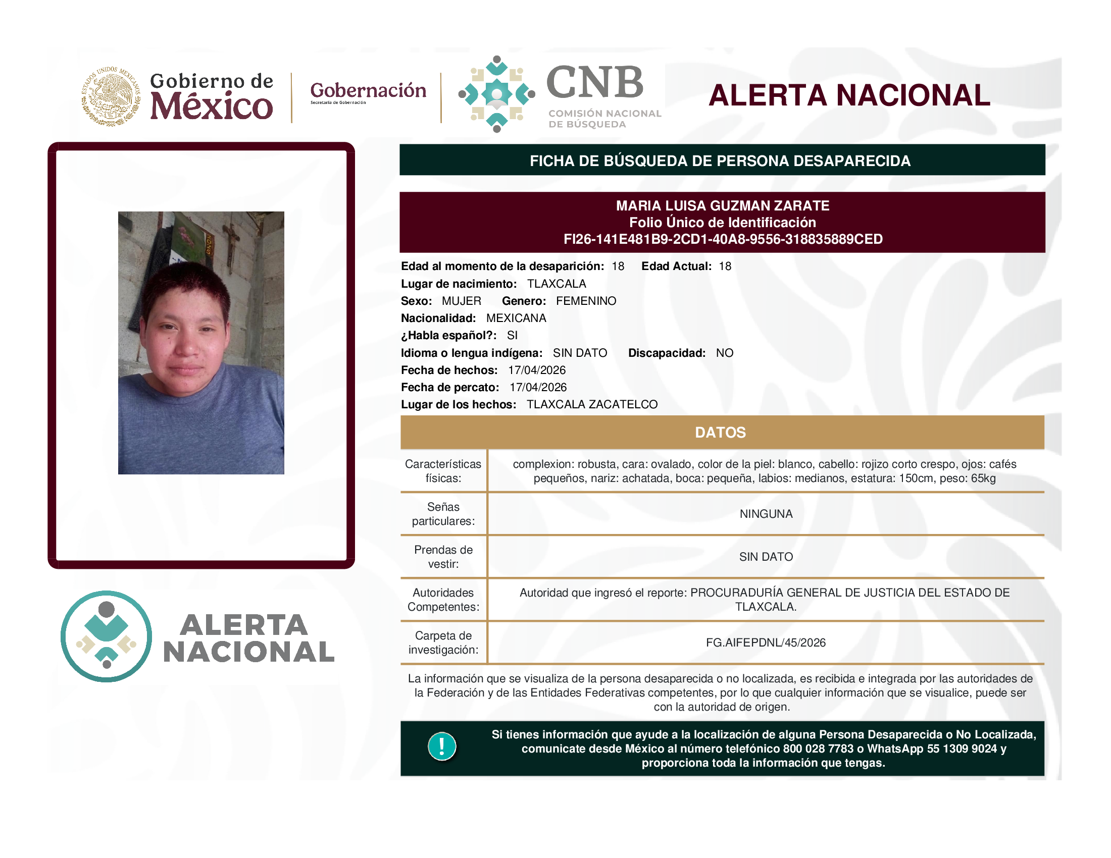 MARIA LUISA GUZMAN ZARATE