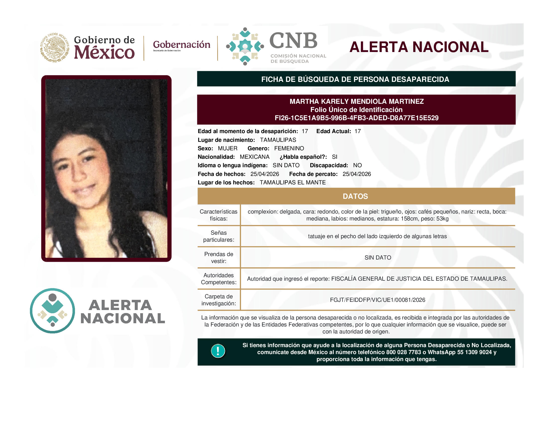MARTHA KARELY MENDIOLA MARTINEZ