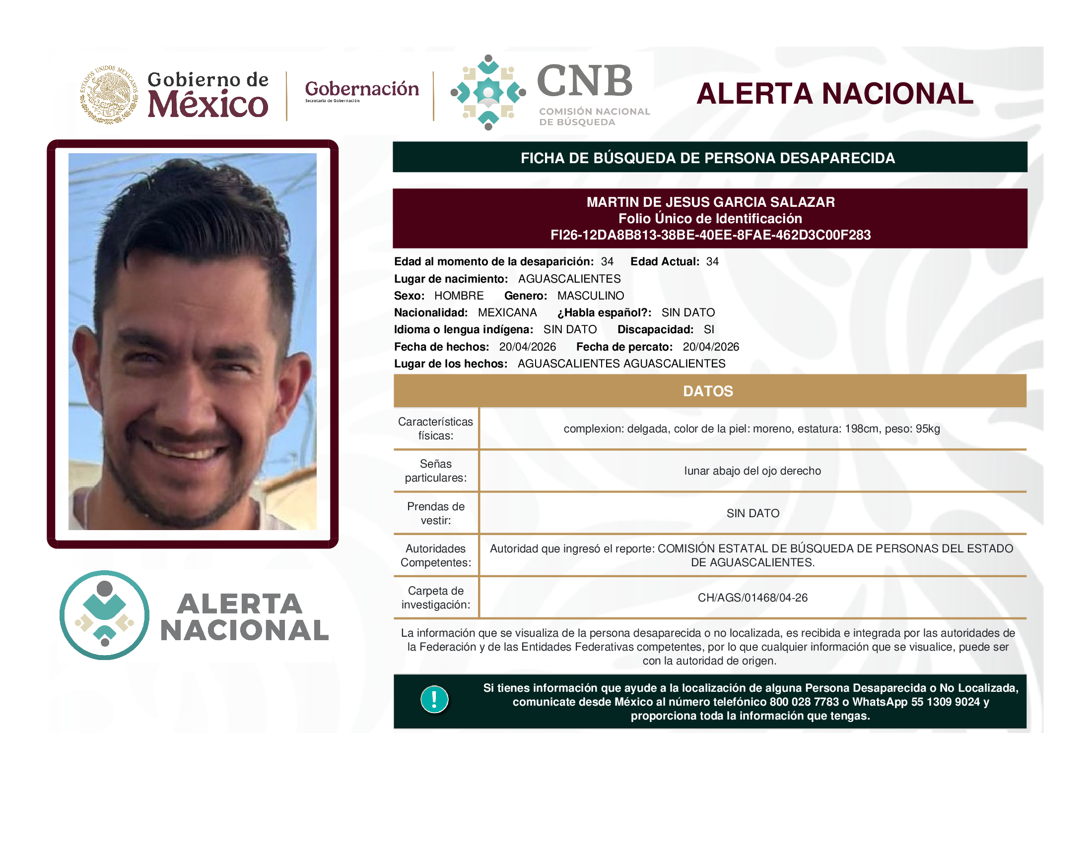 MARTIN DE JESUS GARCIA SALAZAR