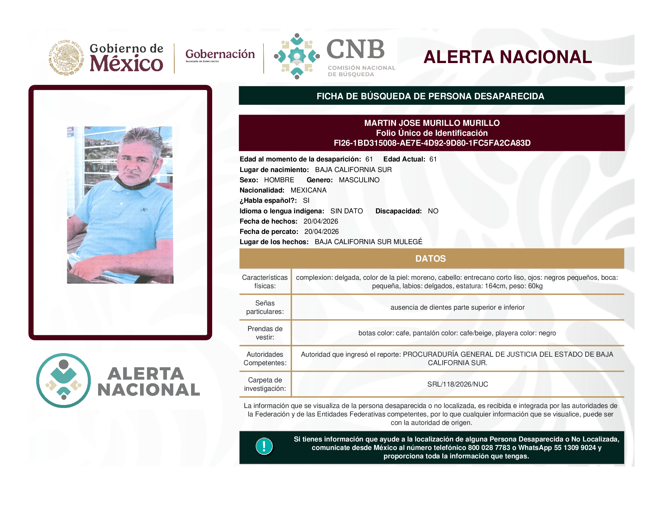 MARTIN JOSE MURILLO MURILLO