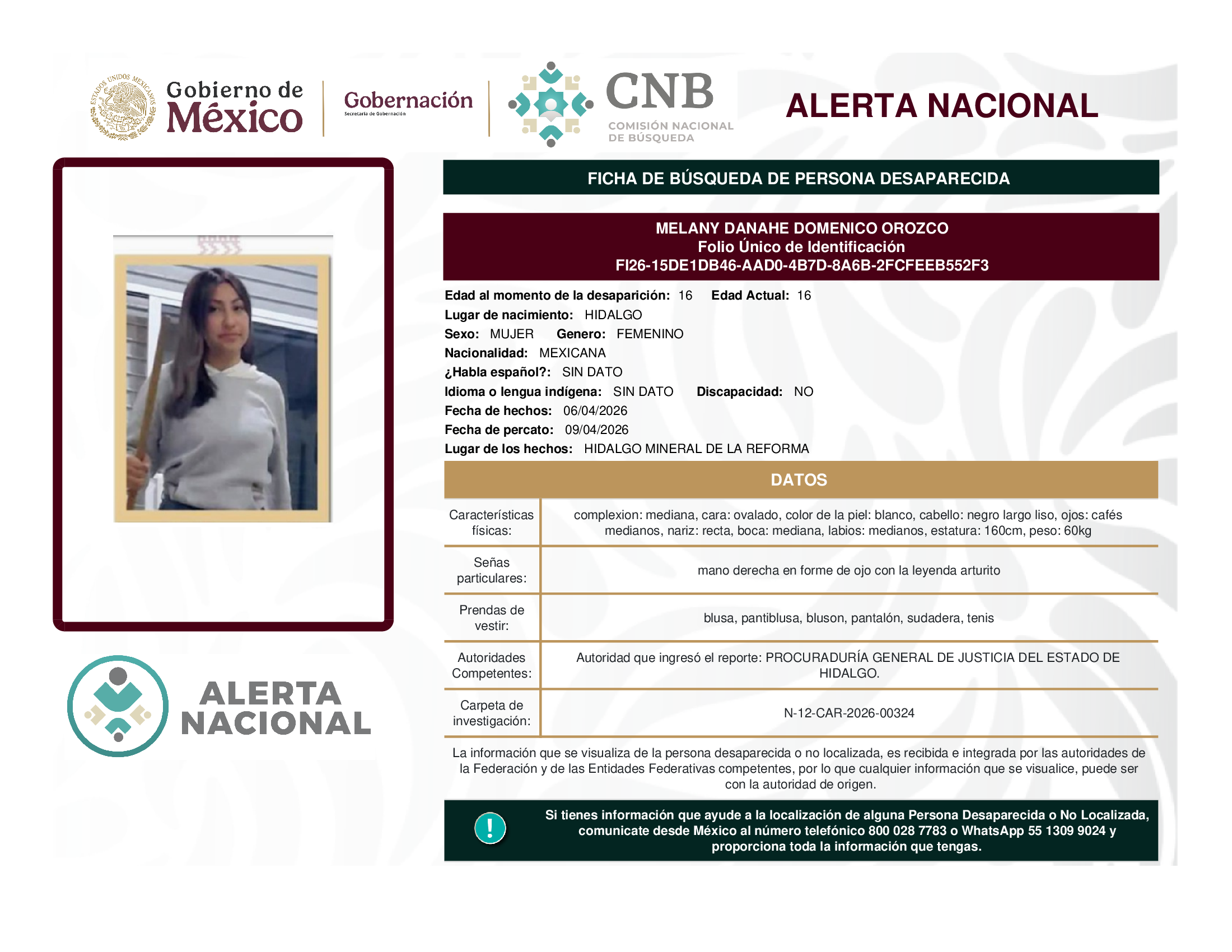 MELANY DANAHE DOMENICO OROZCO