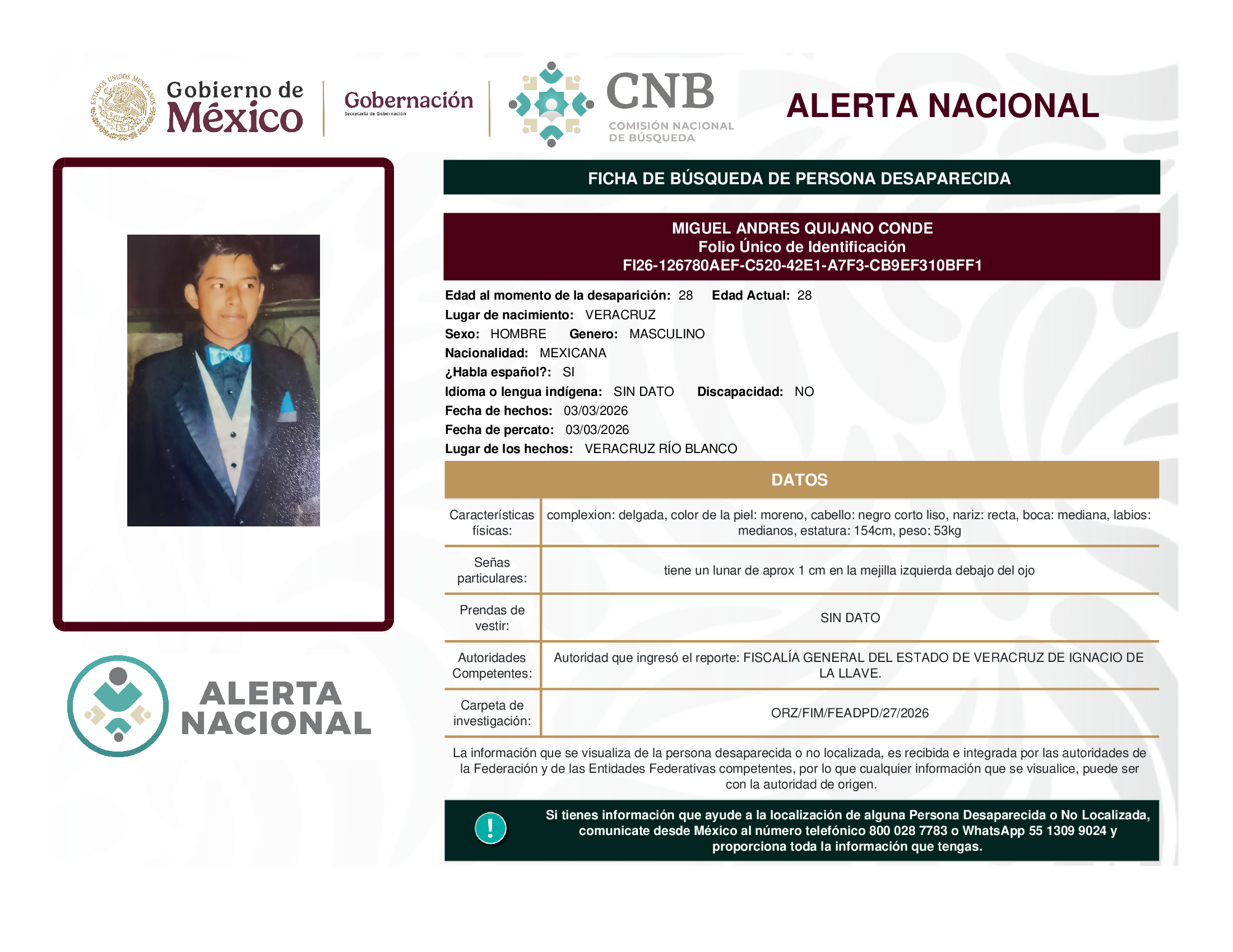 MIGUEL ANDRES QUIJANO CONDE