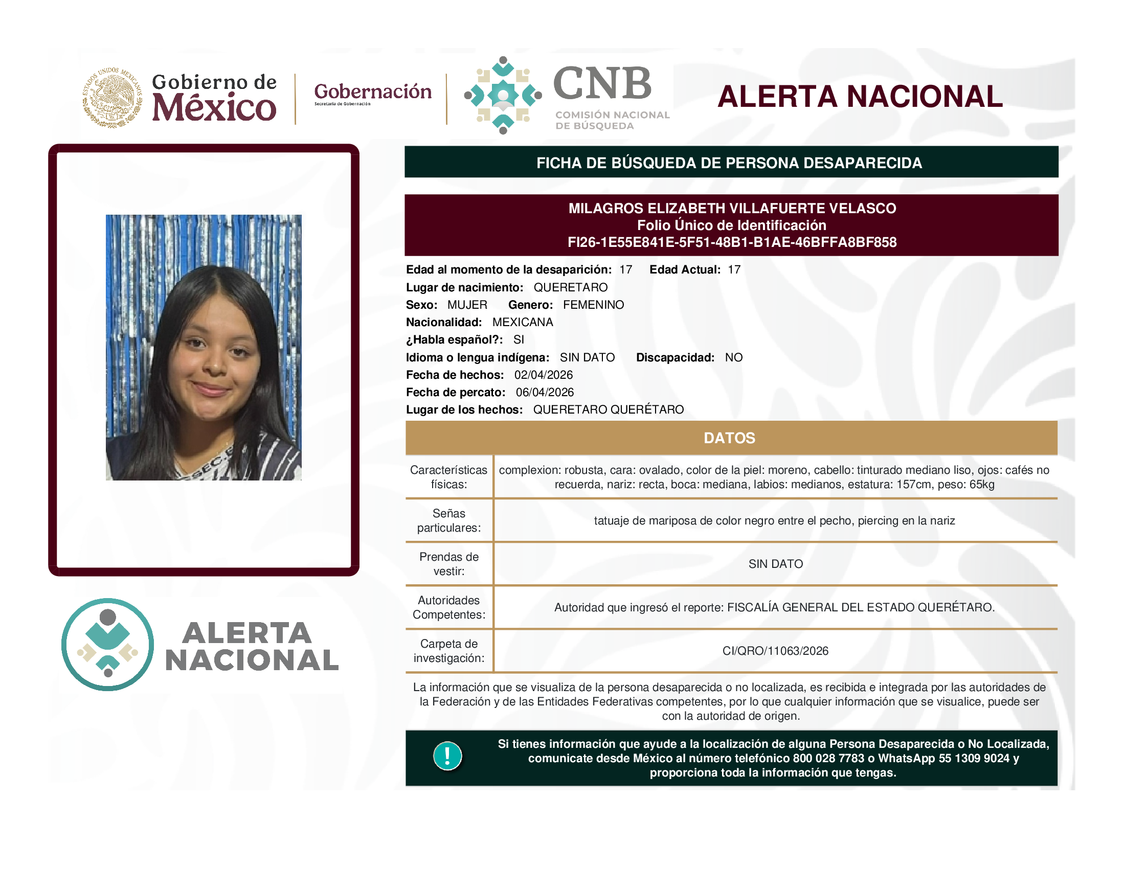 MILAGROS ELIZABETH VILLAFUERTE VELASCO