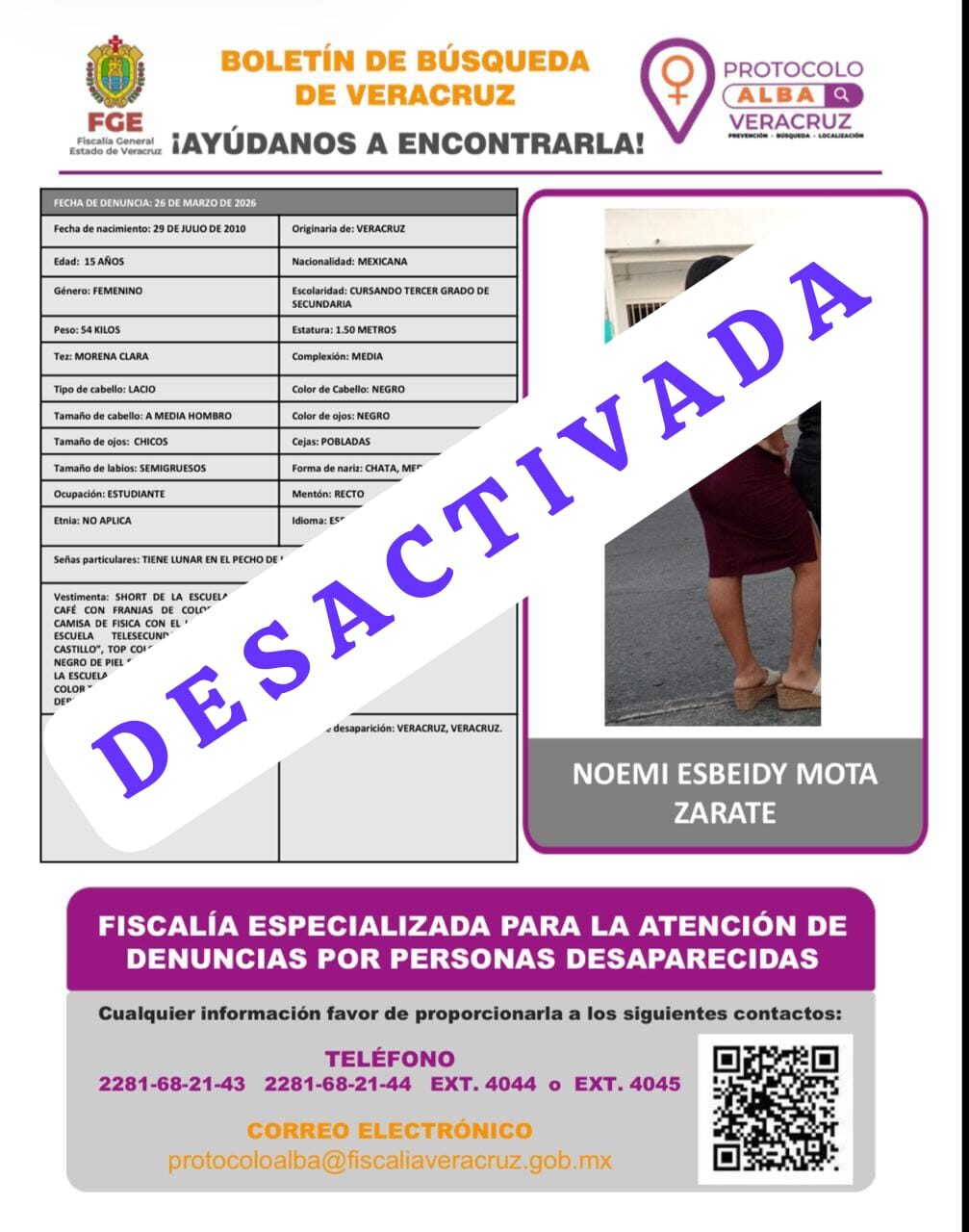 NOEMI ESBEIDY MOTA ZARATE