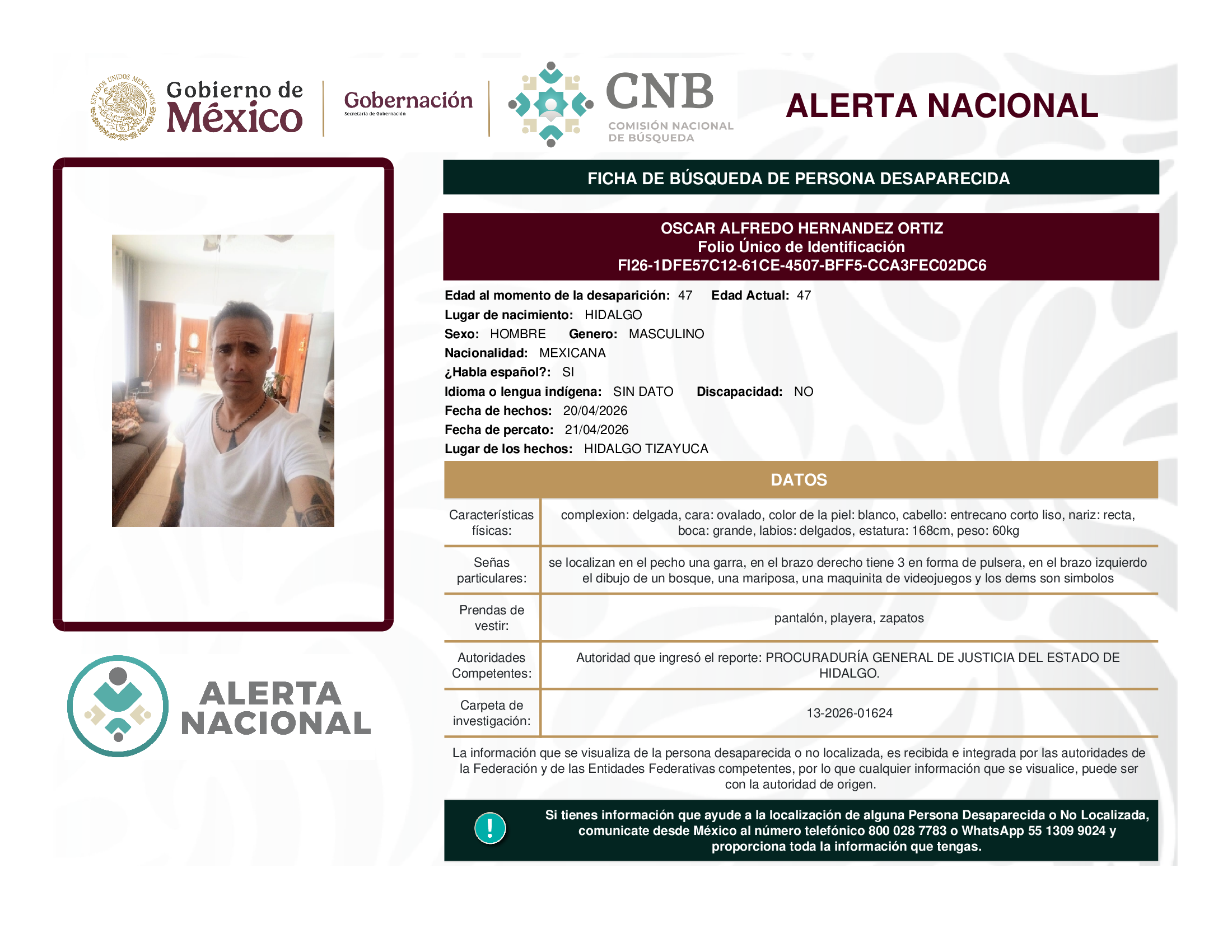 OSCAR ALFREDO HERNANDEZ ORTIZ