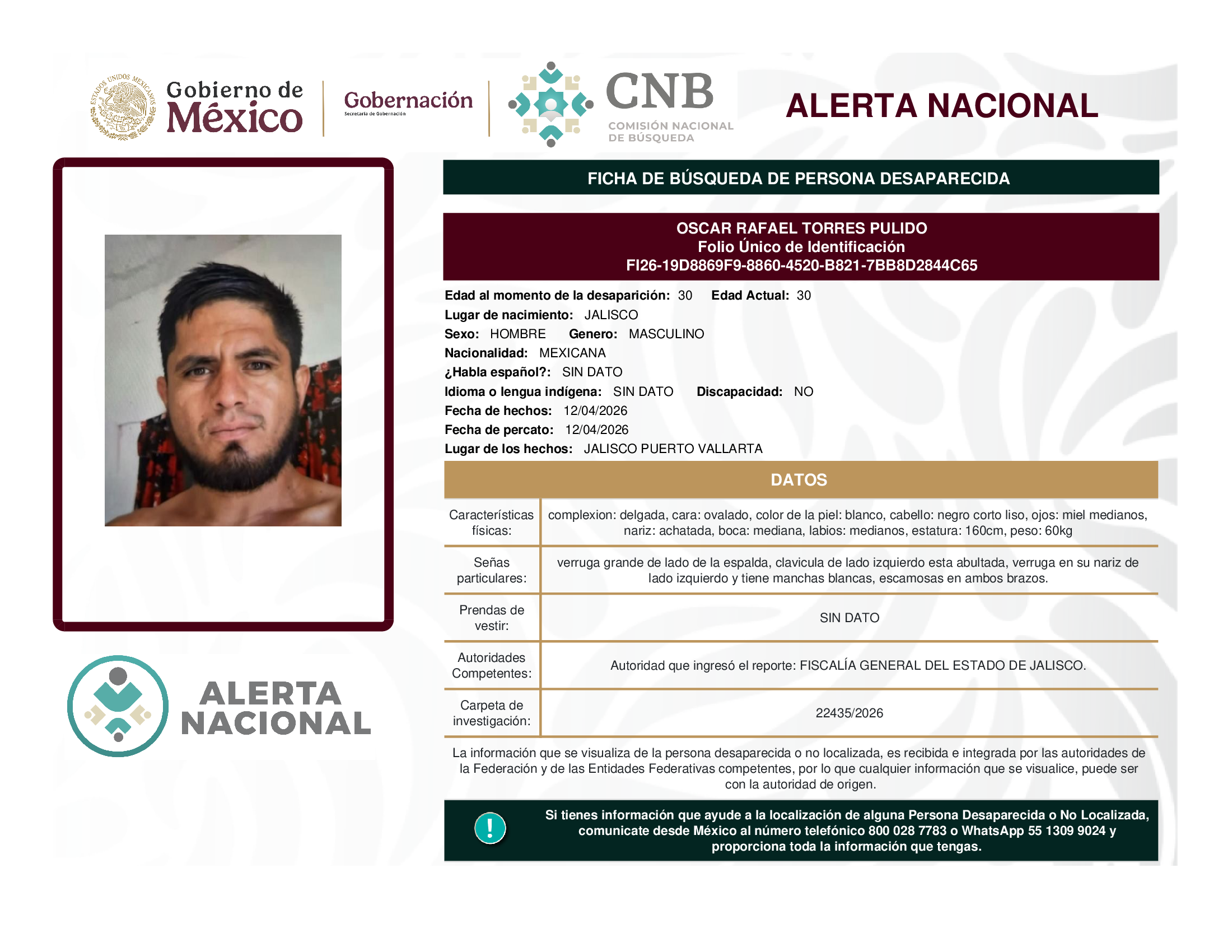 OSCAR RAFAEL TORRES PULIDO