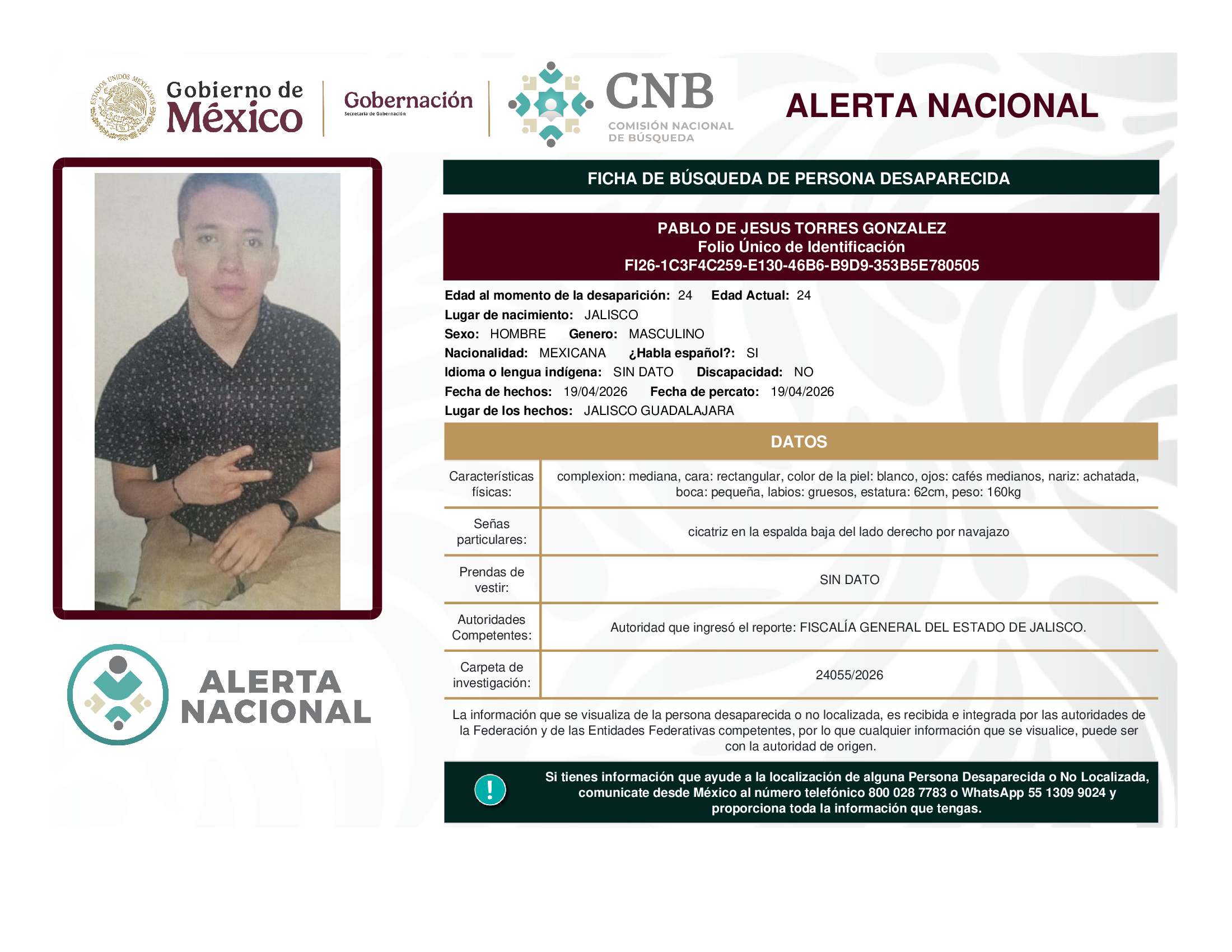 PABLO DE JESUS TORRES GONZALEZ