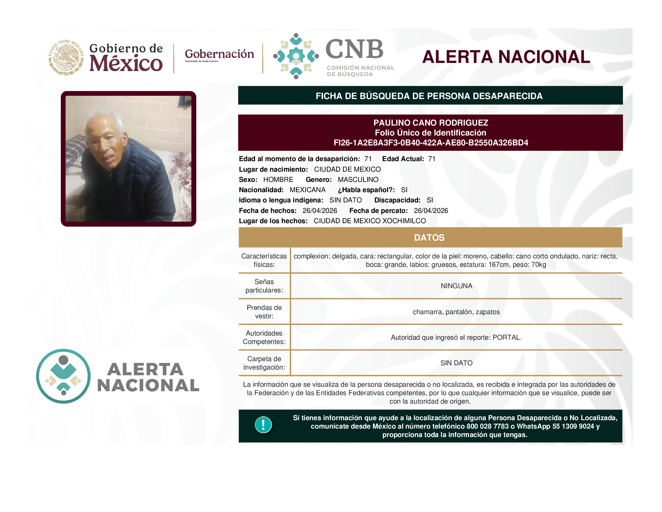 PAULINO CANO RODRIGUEZ