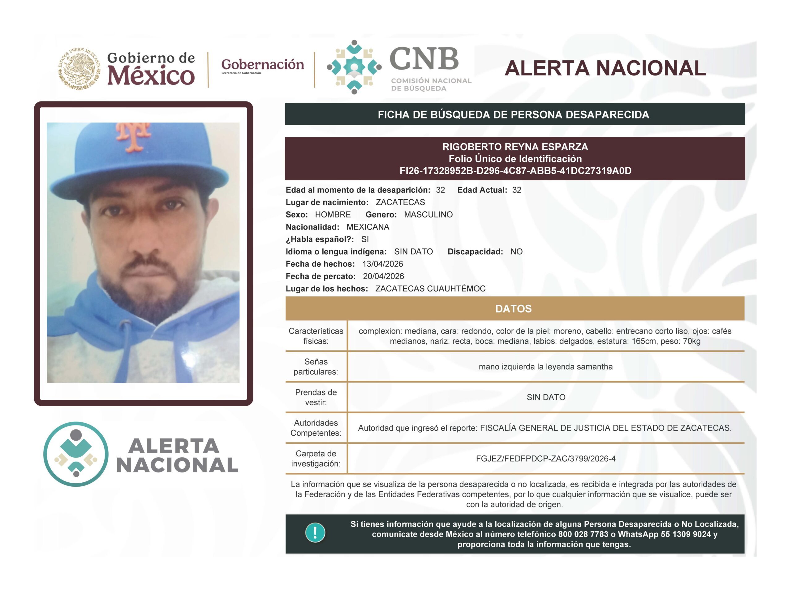 RIGOBERTO REYNA ESPARZA