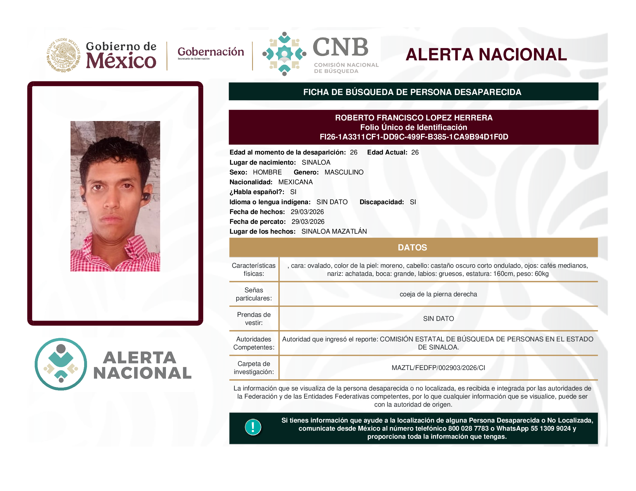 ROBERTO FRANCISCO LOPEZ HERRERA