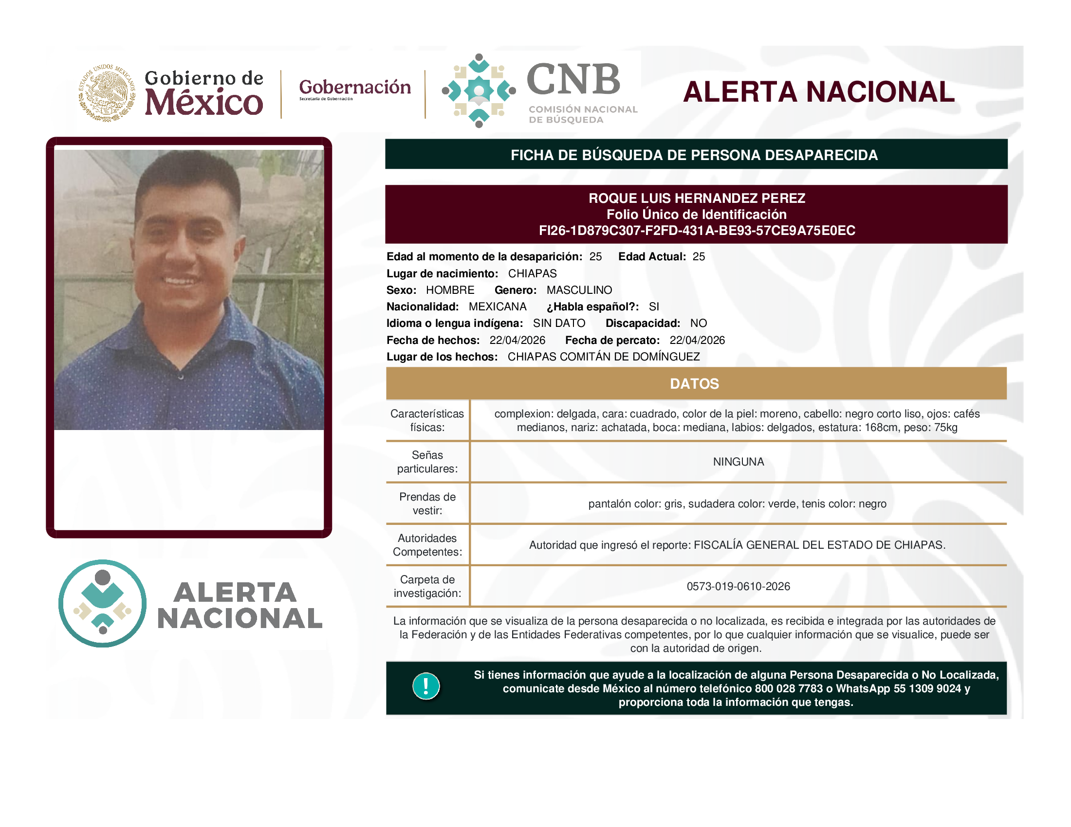 ROQUE LUIS HERNANDEZ PEREZ