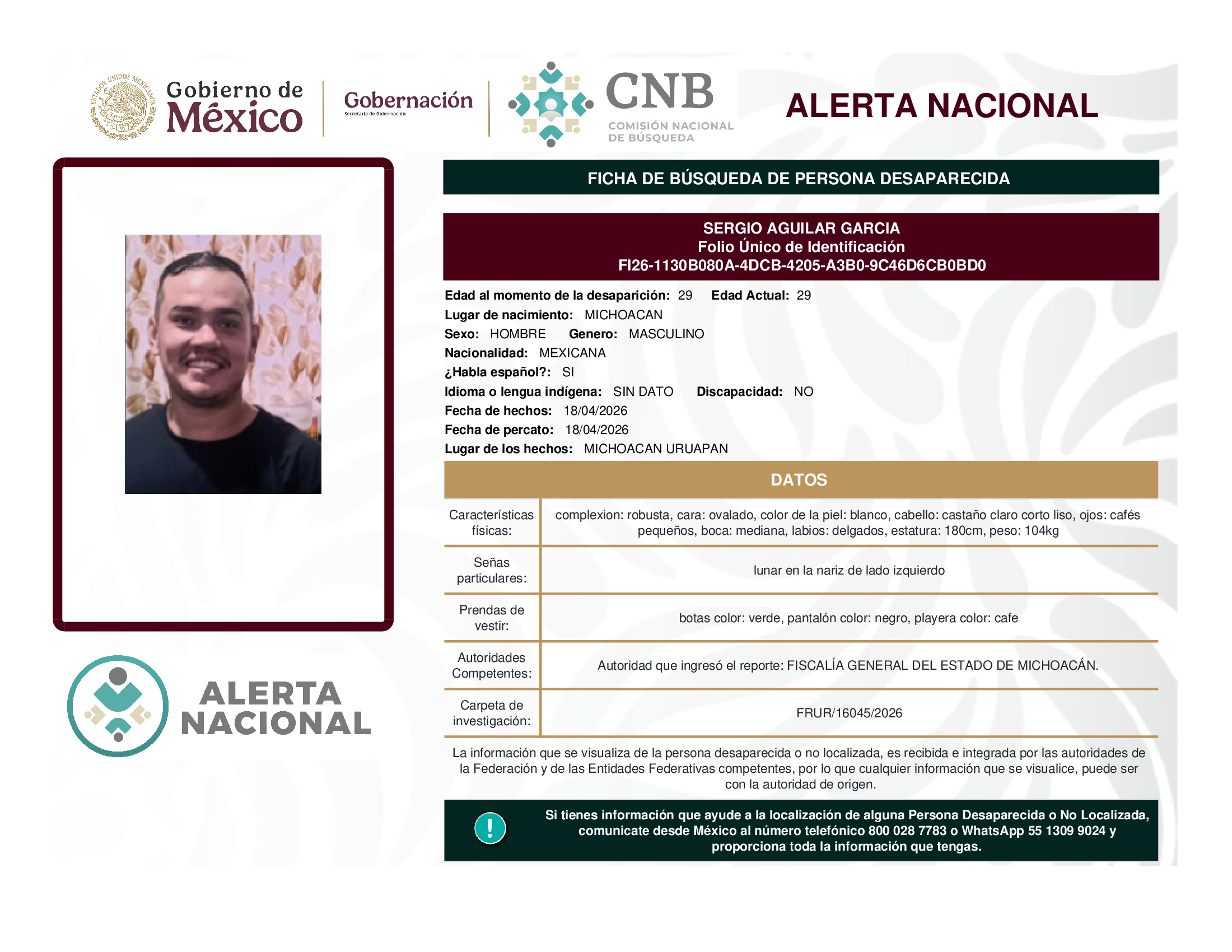 SERGIO AGUILAR GARCIA