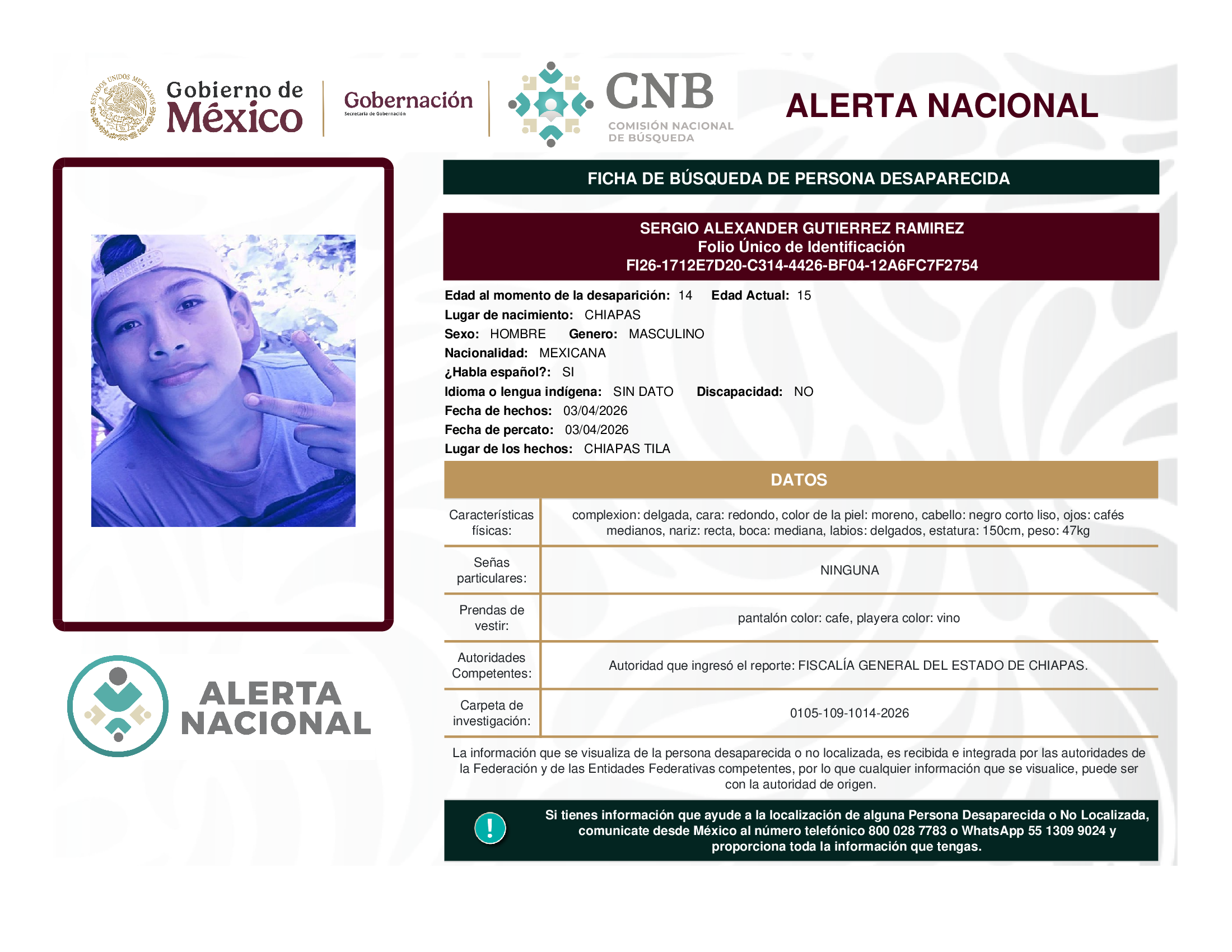 SERGIO ALEXANDER GUTIERREZ RAMIREZ