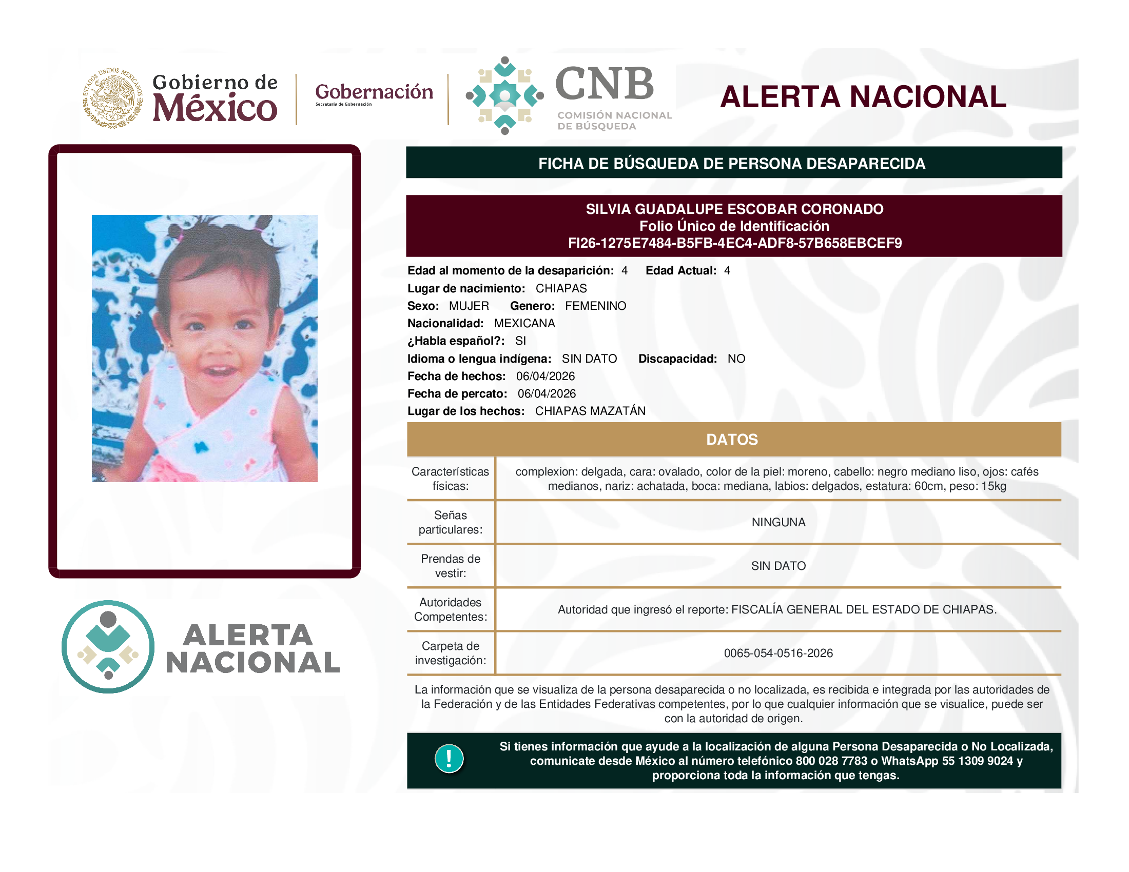 SILVIA GUADALUPE ESCOBAR CORONADO