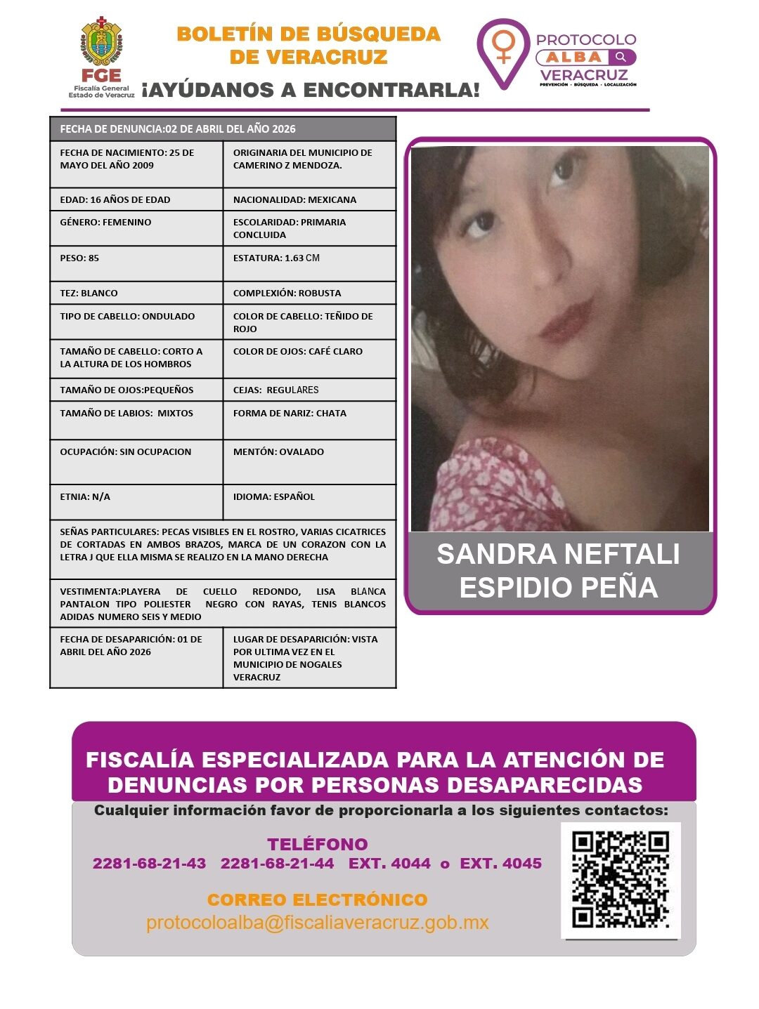 Sandra Neftalí Espidio Peña