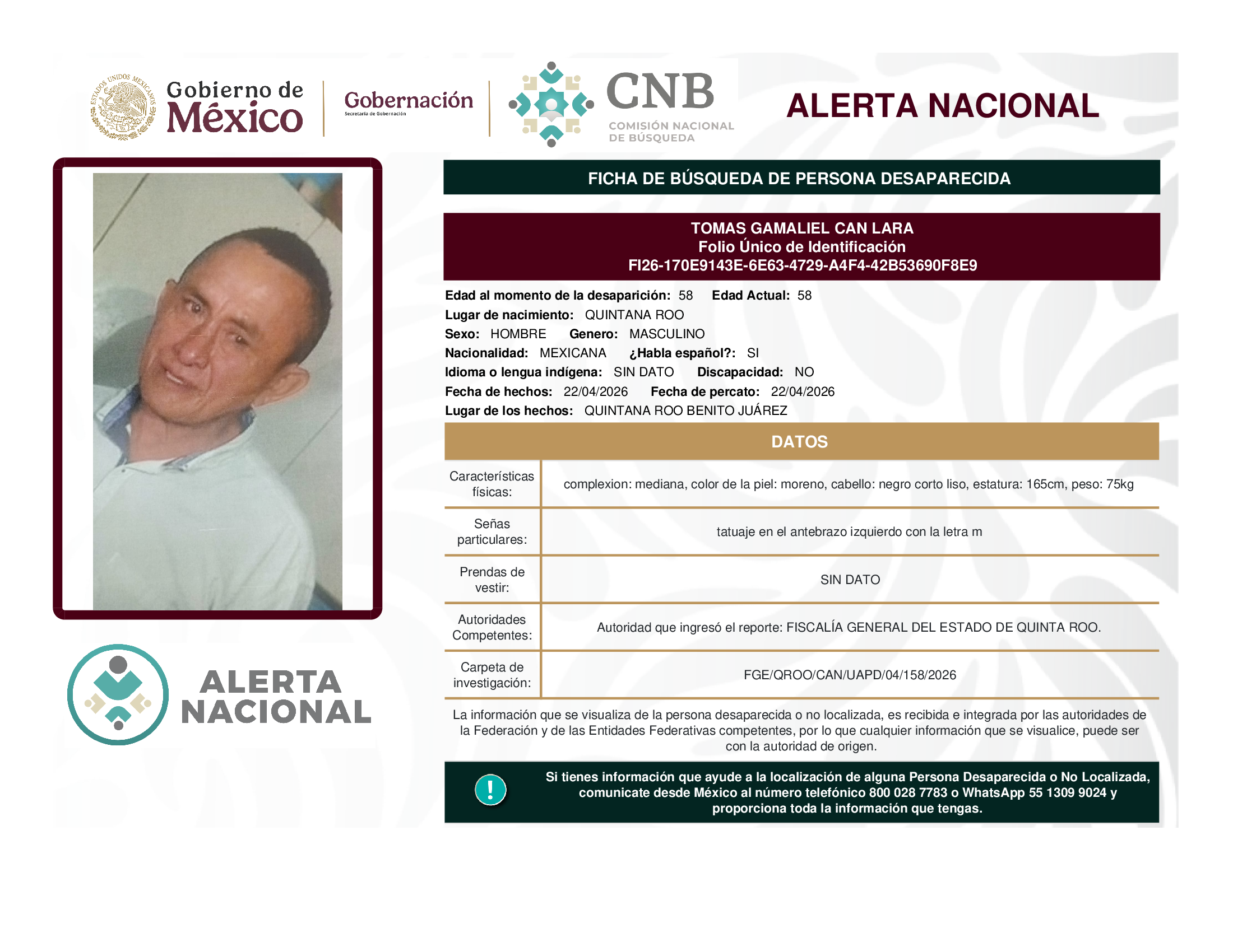 TOMAS GAMALIEL CAN LARA