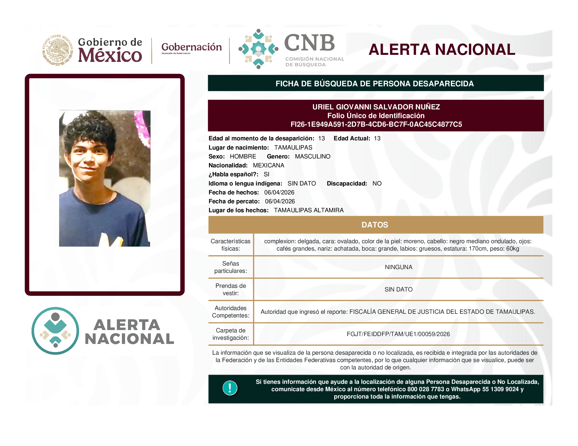 URIEL GIOVANNI SALVADOR NUÑEZ