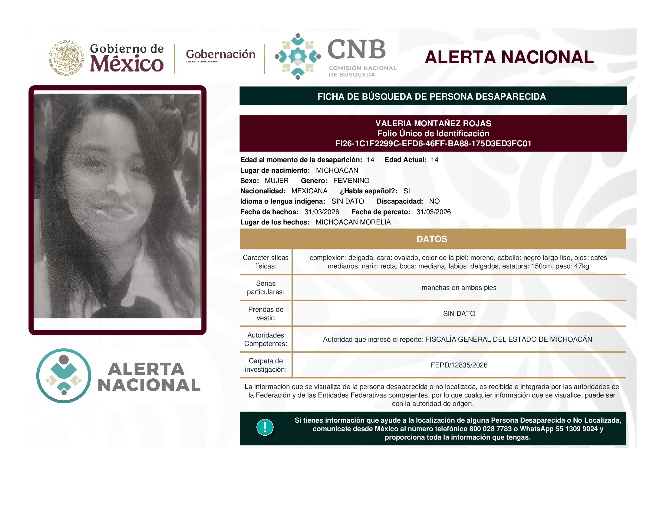 VALERIA MONTAÑEZ ROJAS