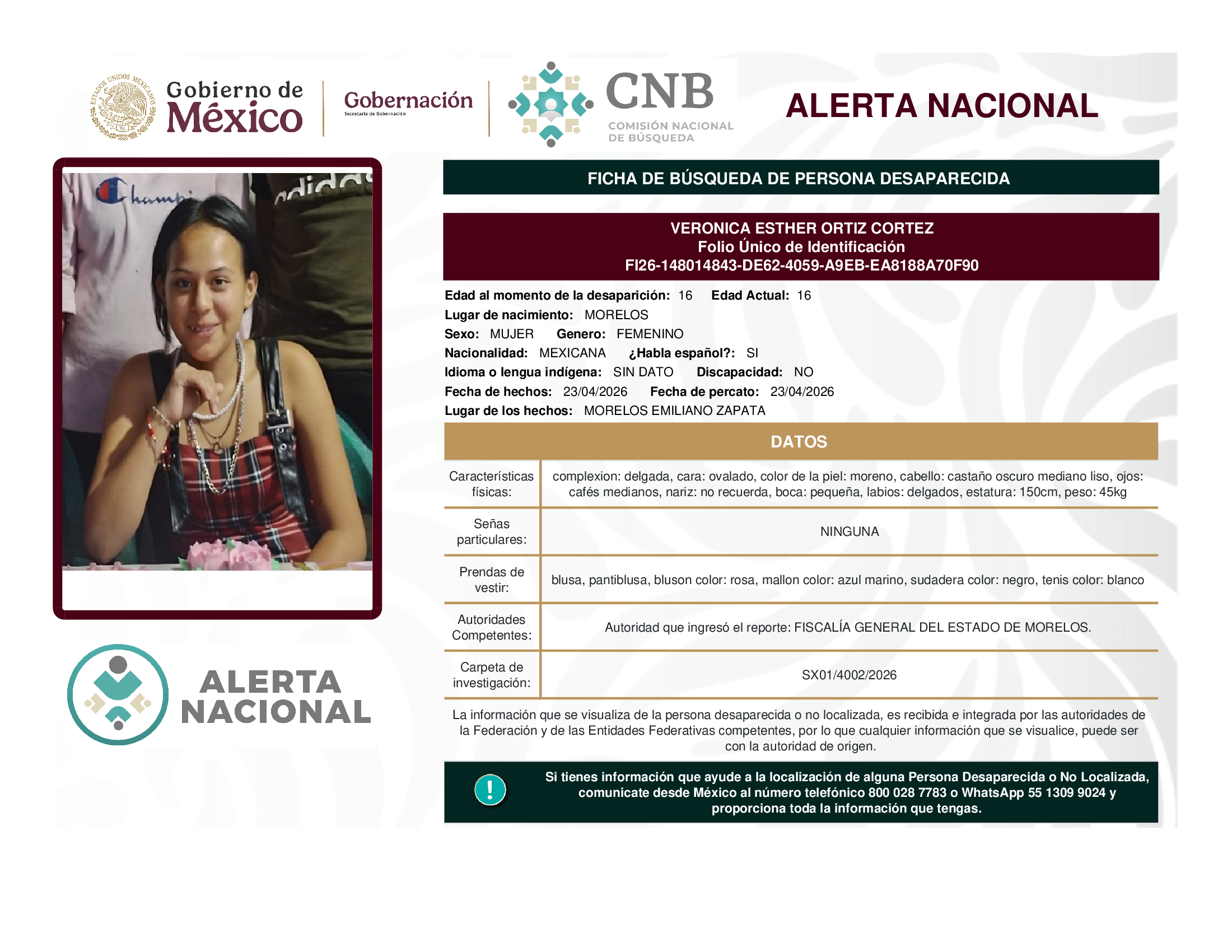 VERONICA ESTHER ORTIZ CORTEZ