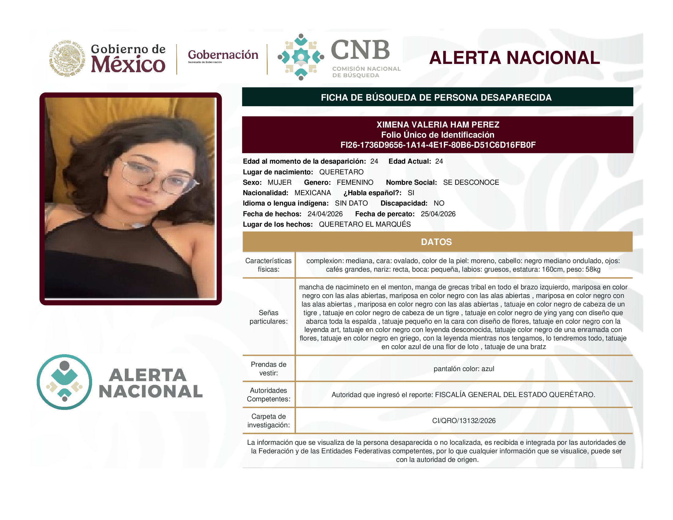 XIMENA VALERIA HAM PEREZ