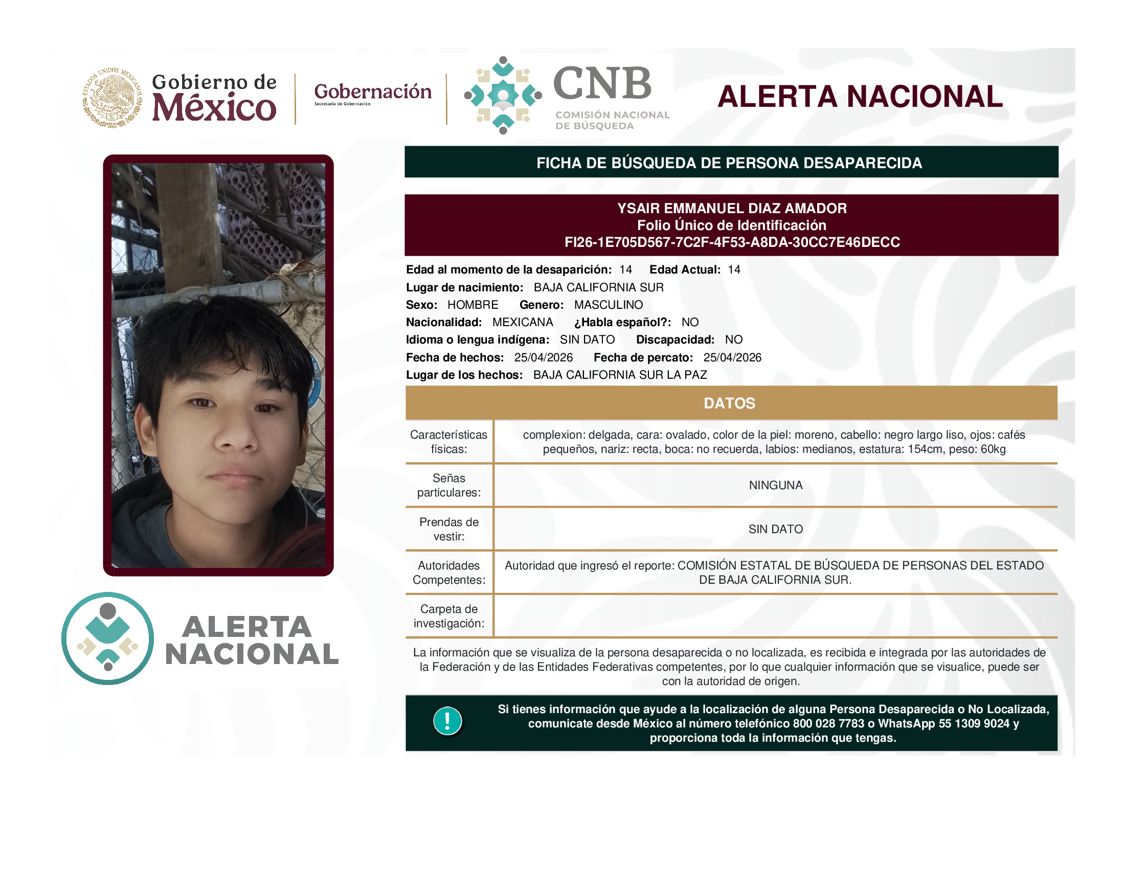 YSAIR EMMANUEL DIAZ AMADOR