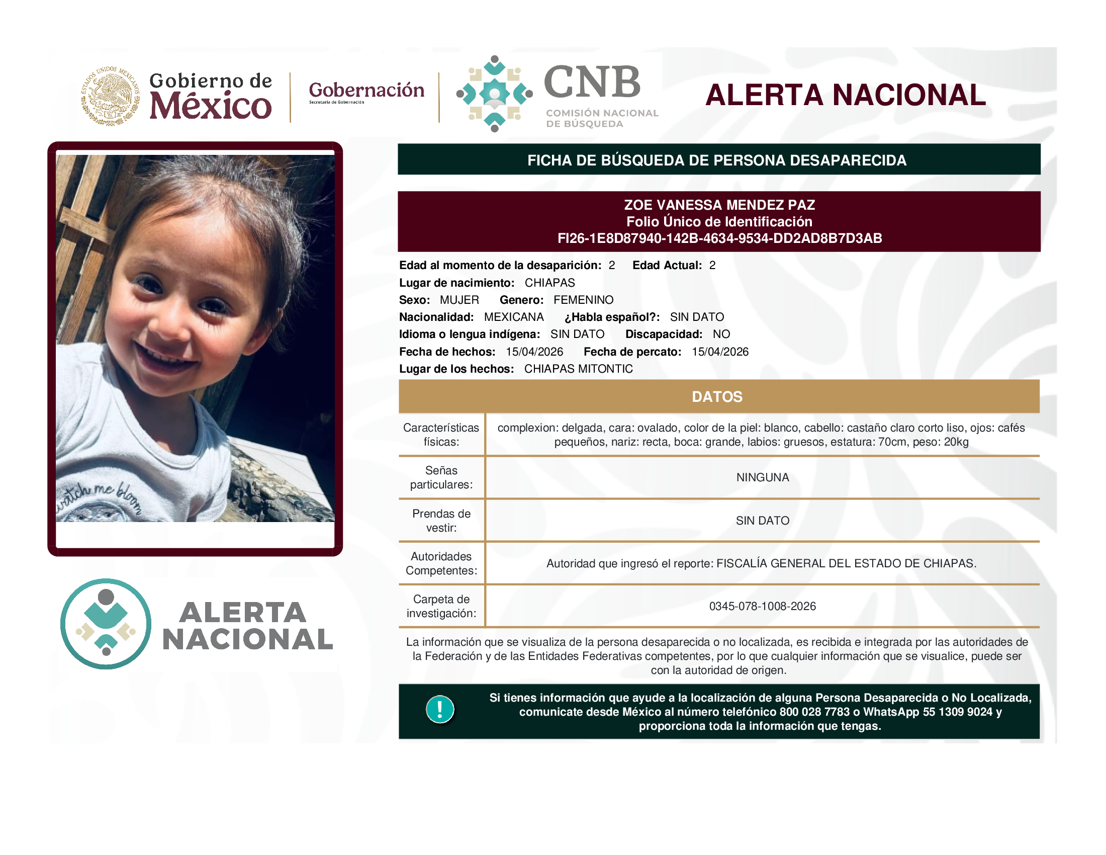 ZOE VANESSA MENDEZ PAZ