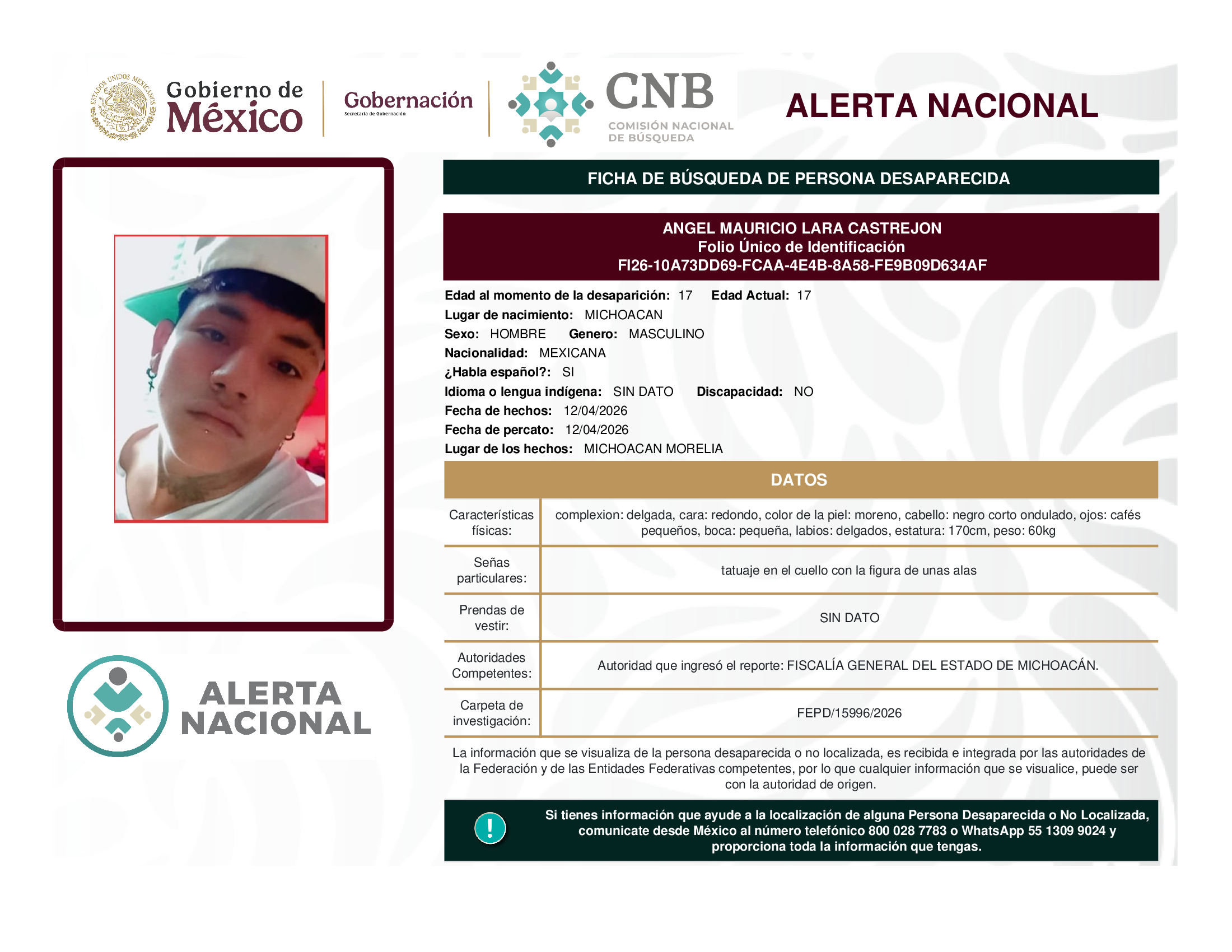 ANGEL MAURICIO LARA CASTREJON