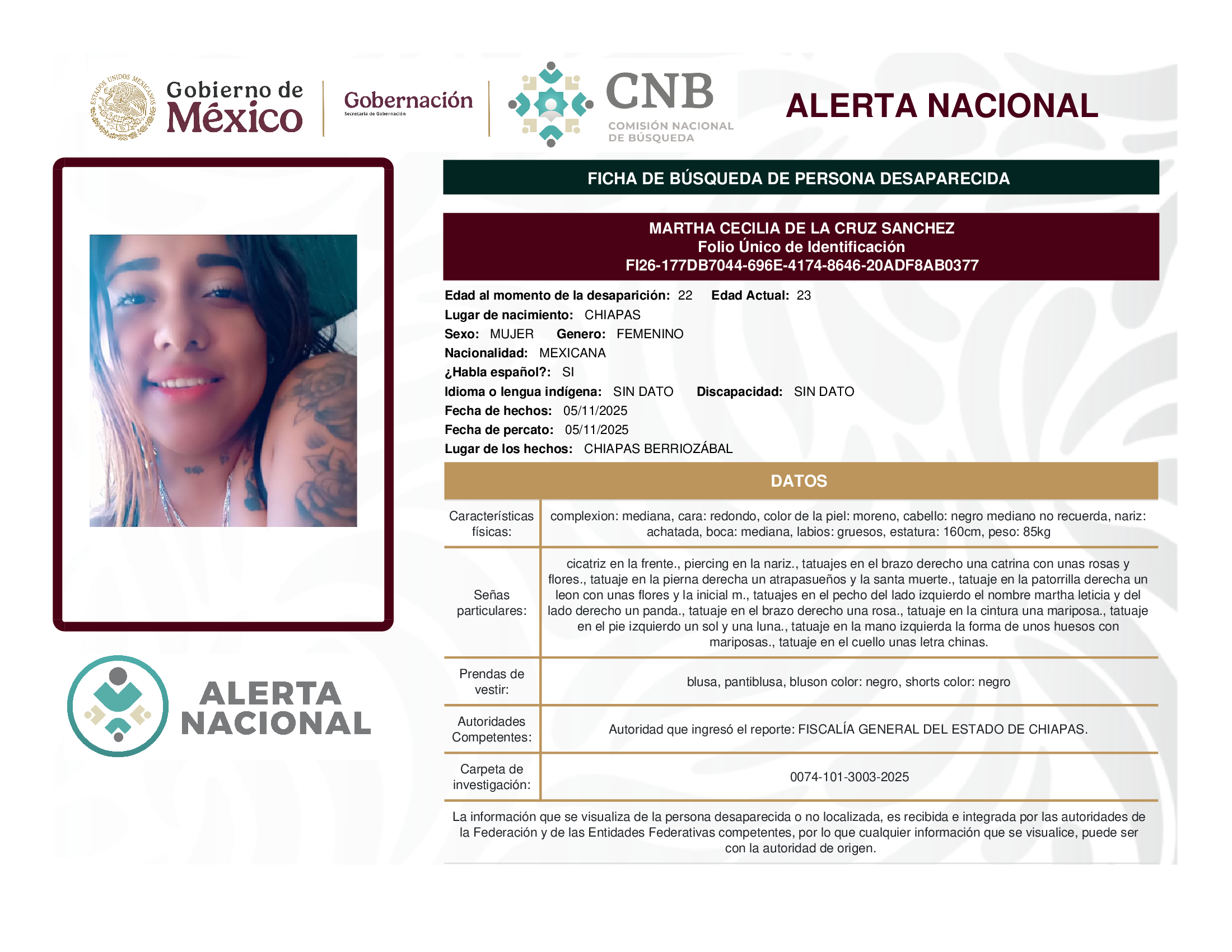 MARTHA CECILIA DE LA CRUZ SANCHEZ