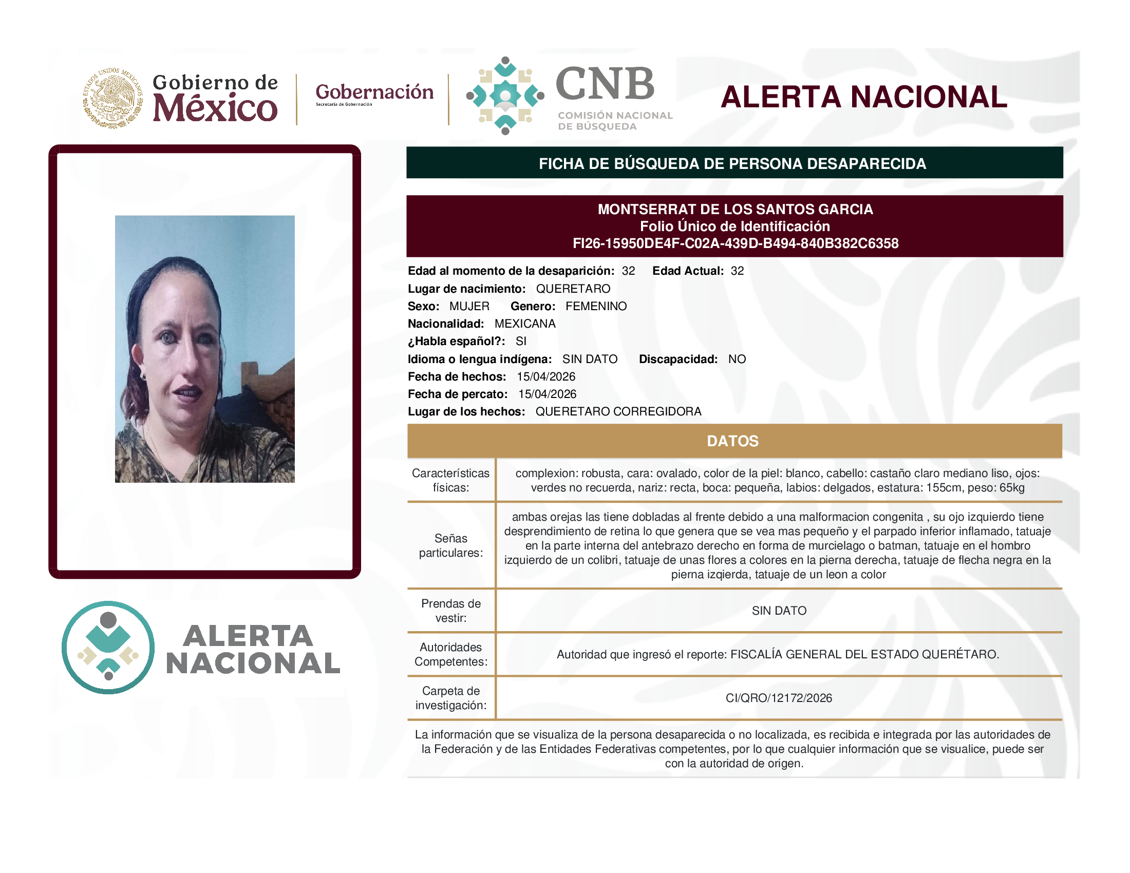 MONTSERRAT DE LOS SANTOS GARCIA