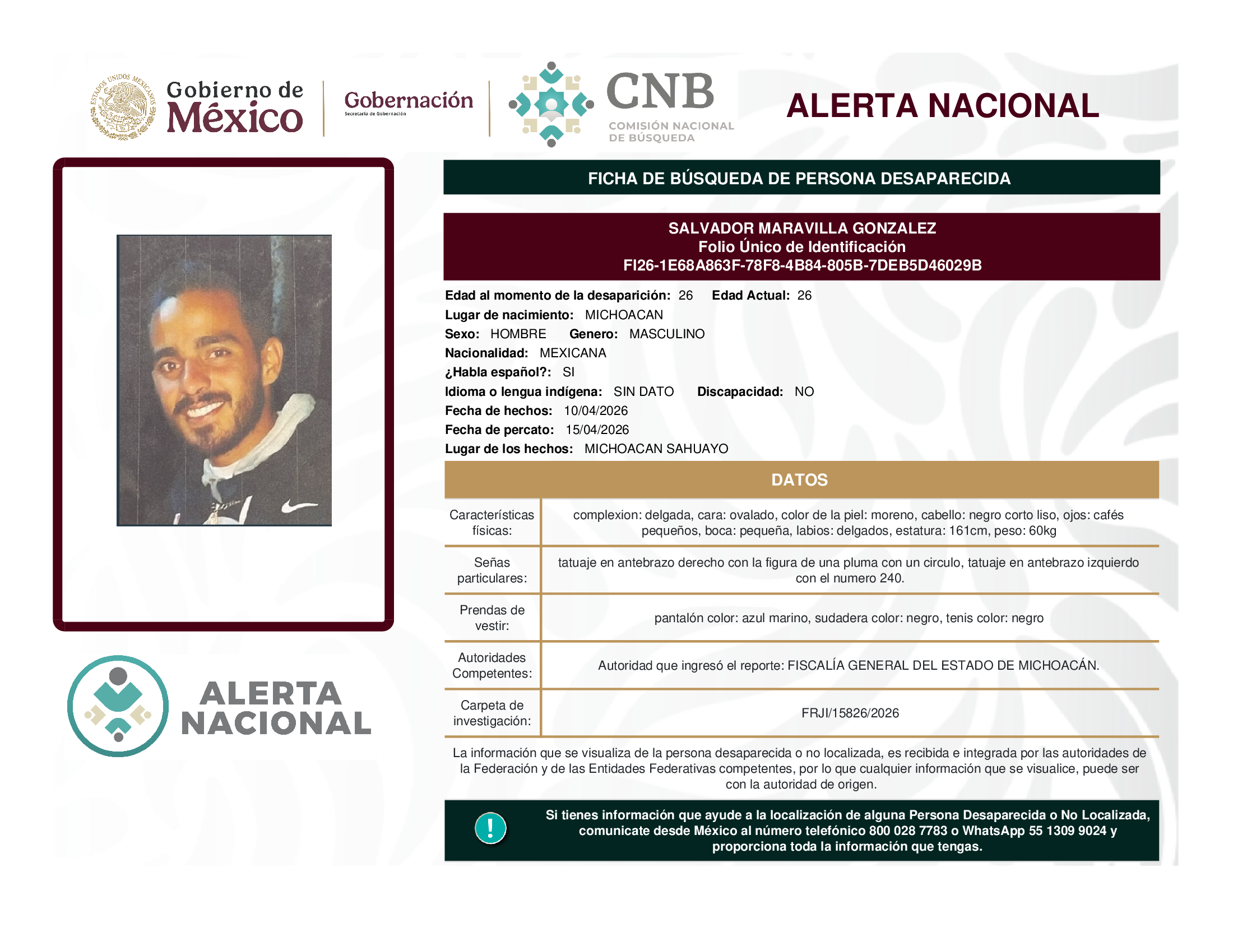 SALVADOR MARAVILLA GONZALEZ