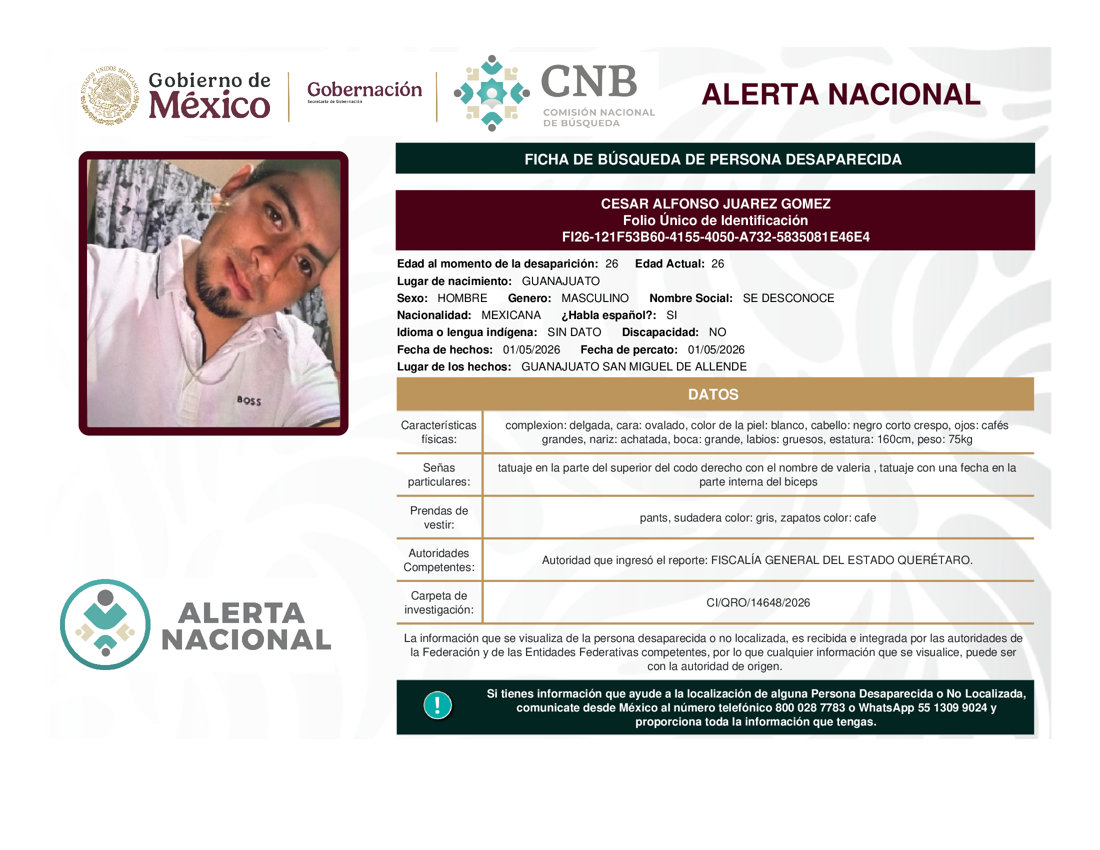 CESAR ALFONSO JUAREZ GOMEZ