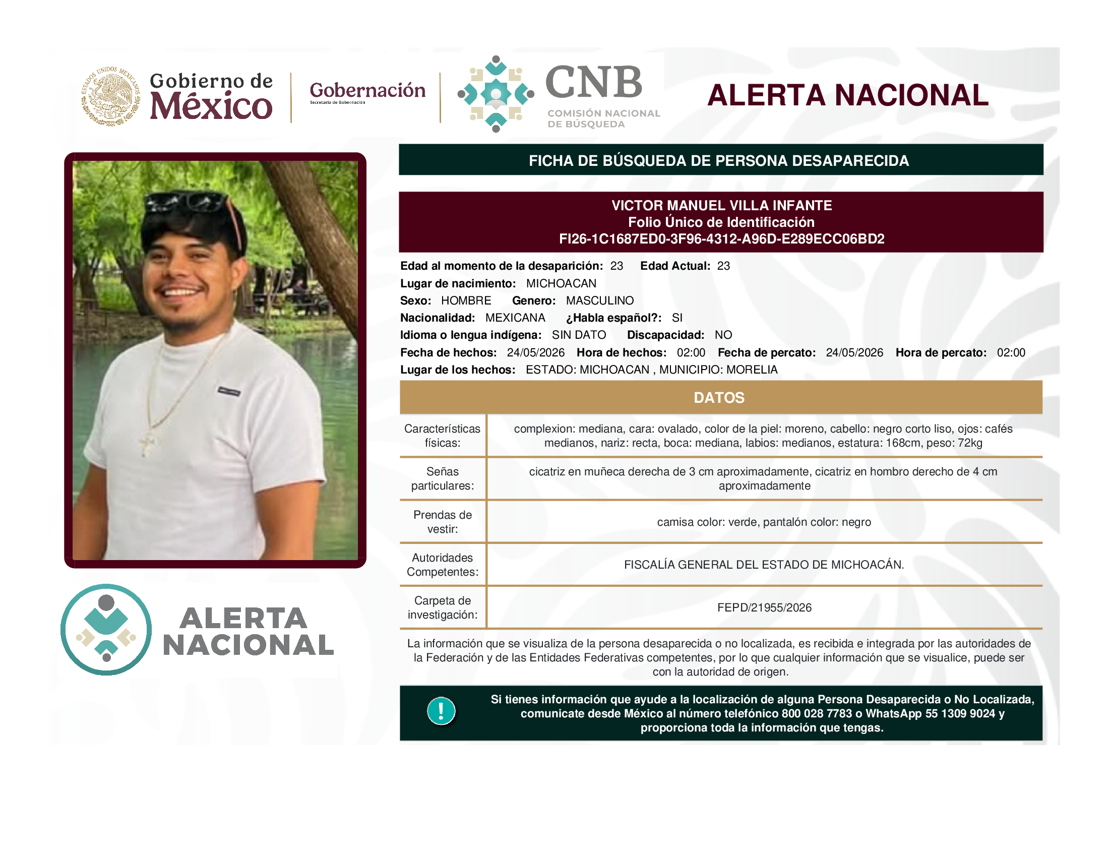 VICTOR MANUEL VILLA INFANTE