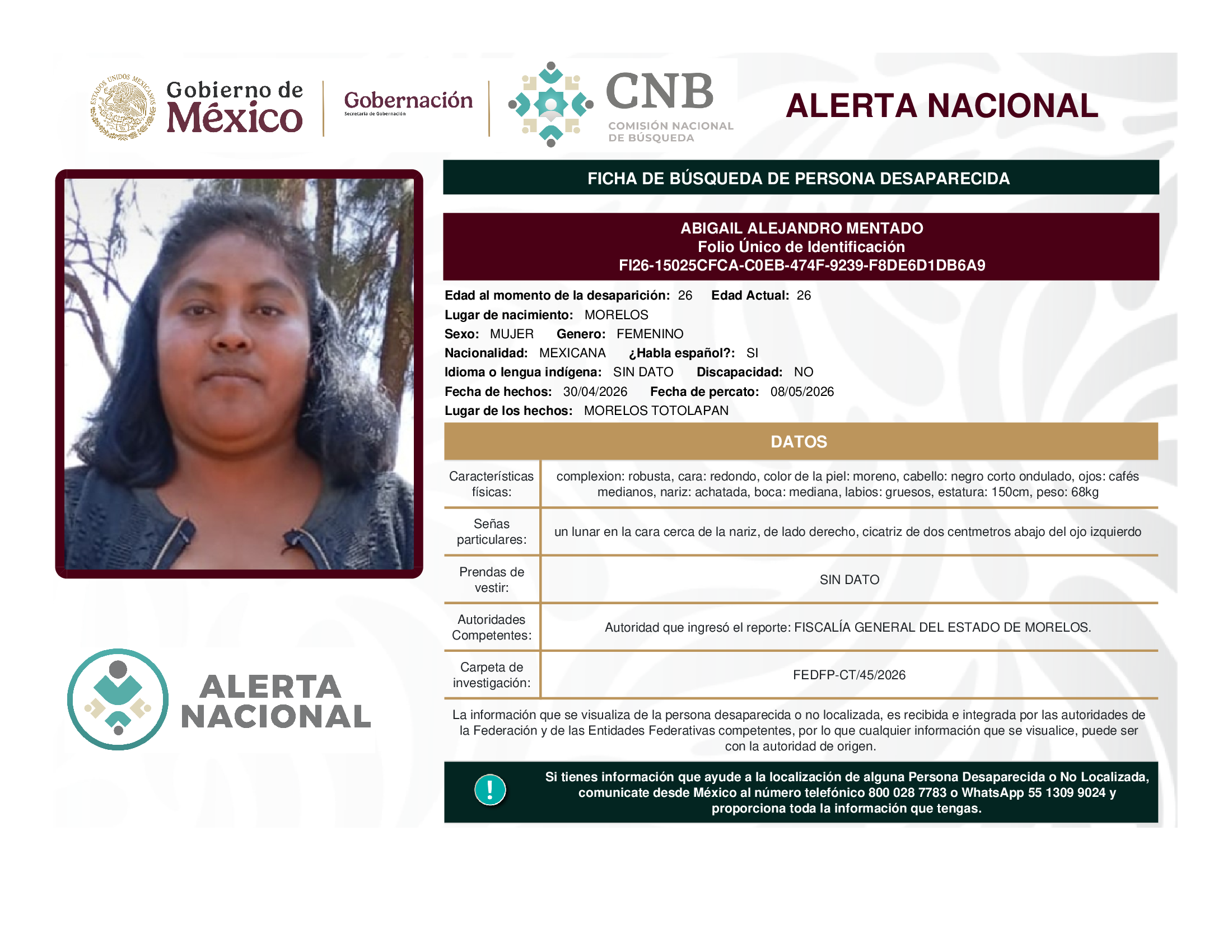 ABIGAIL ALEJANDRO MENTADO