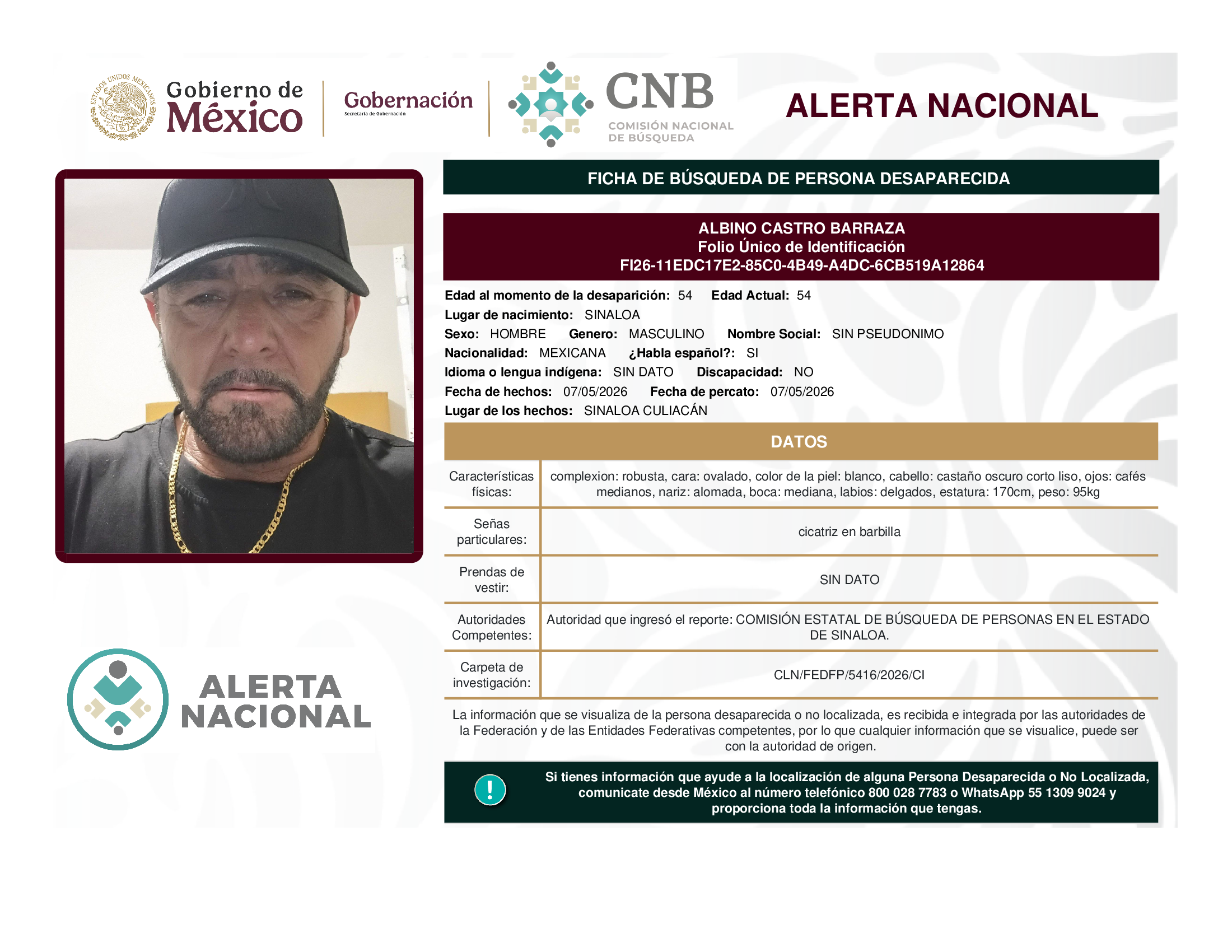 ALBINO CASTRO BARRAZA