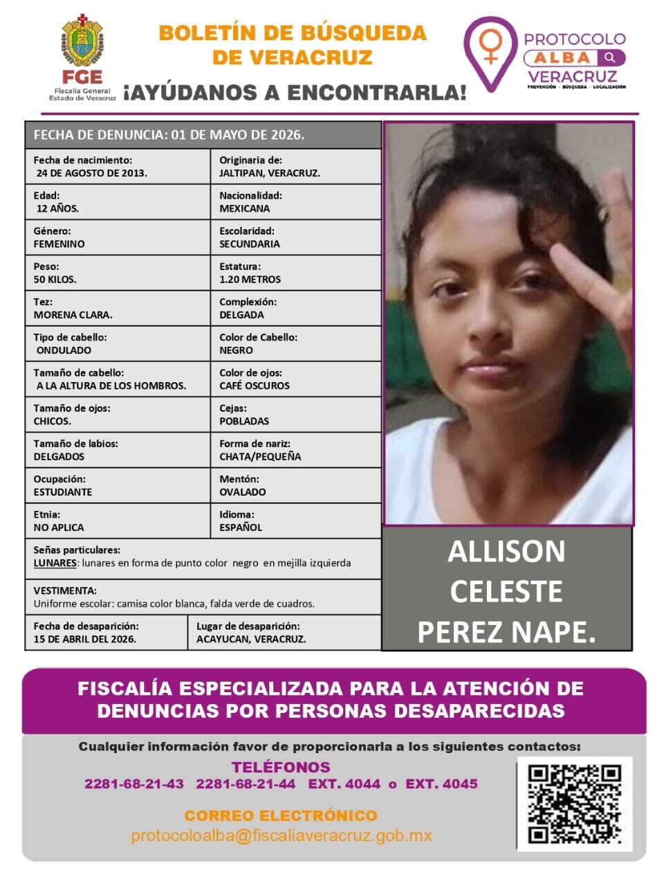ALLISON CELESTE PEREZ NAPE