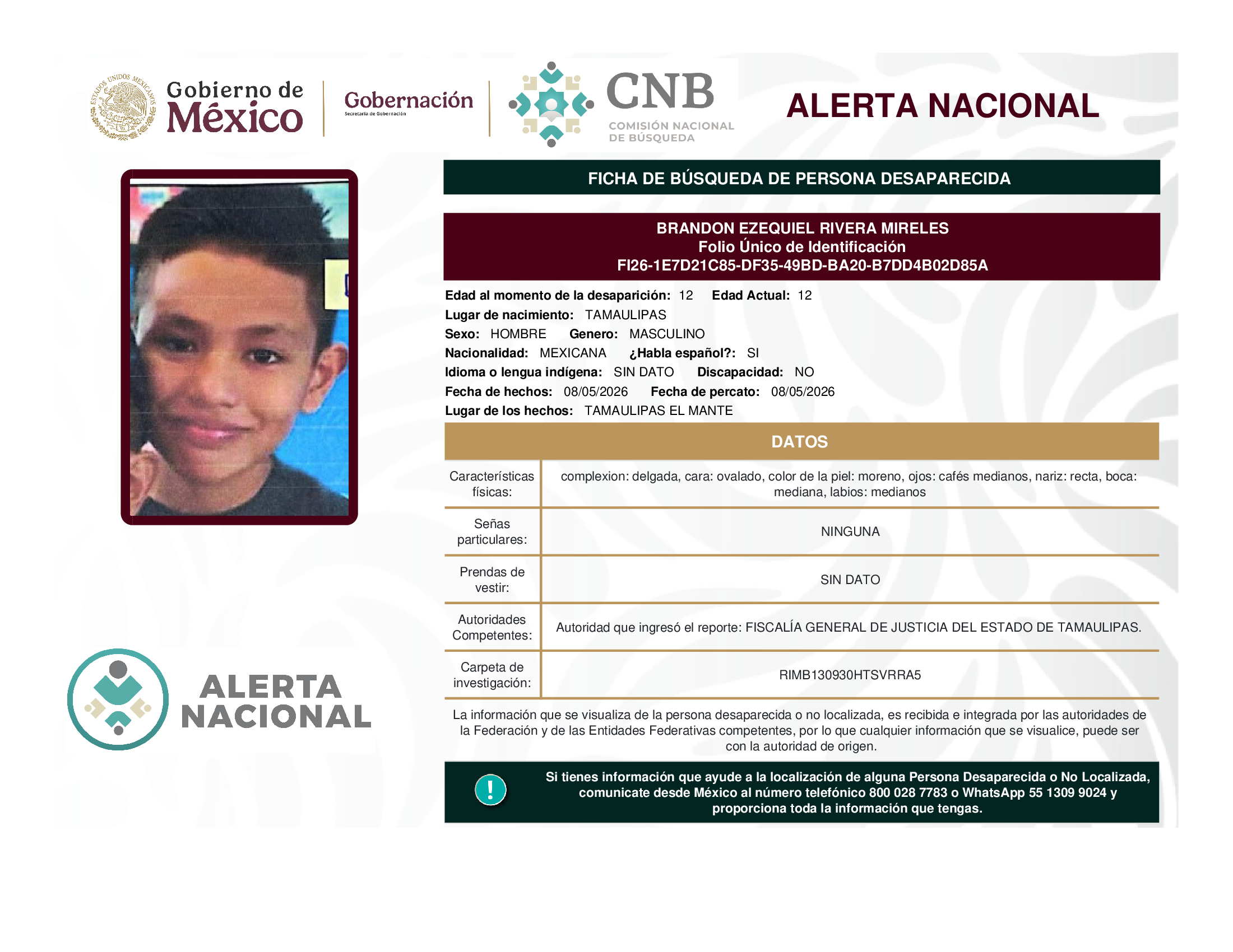 BRANDON EZEQUIEL RIVERA MIRELES