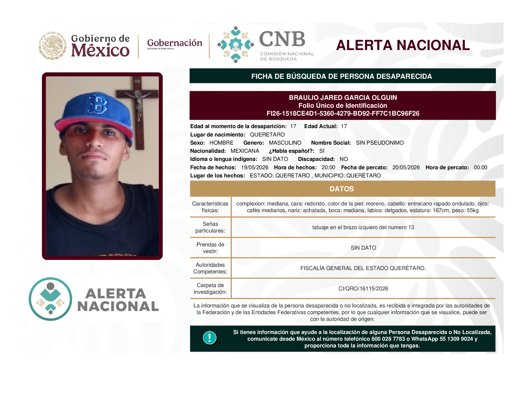 BRAULIO JARED GARCIA OLGUIN