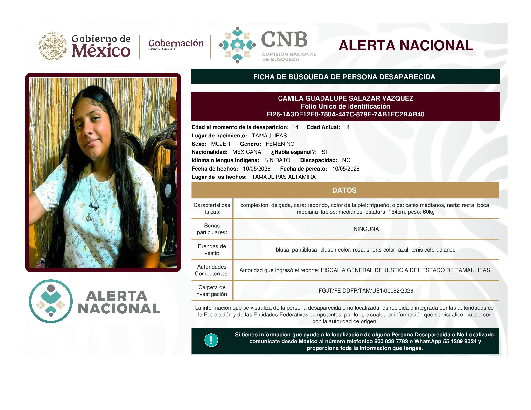 CAMILA GUADALUPE SALAZAR VAZQUEZ
