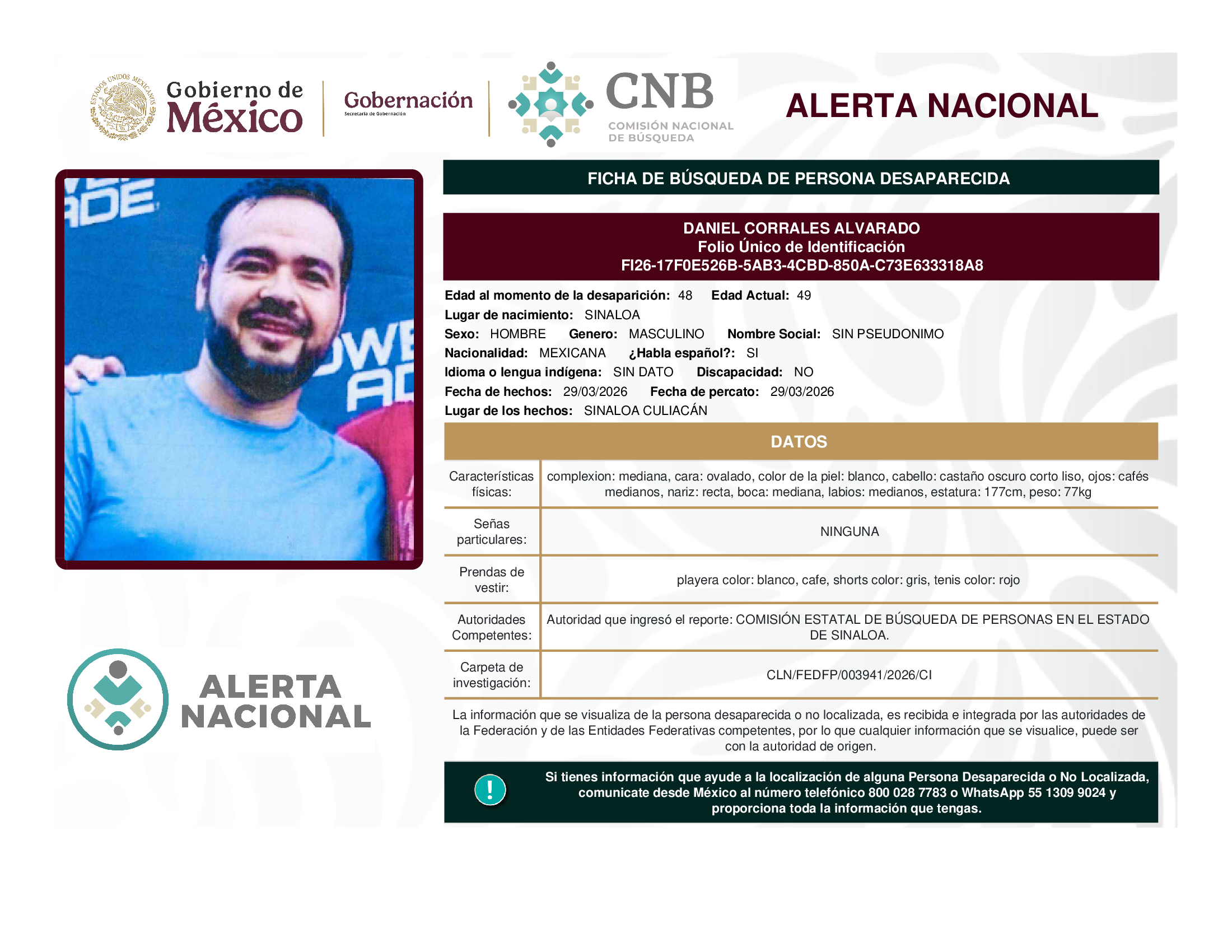 DANIEL CORRALES ALVARADO