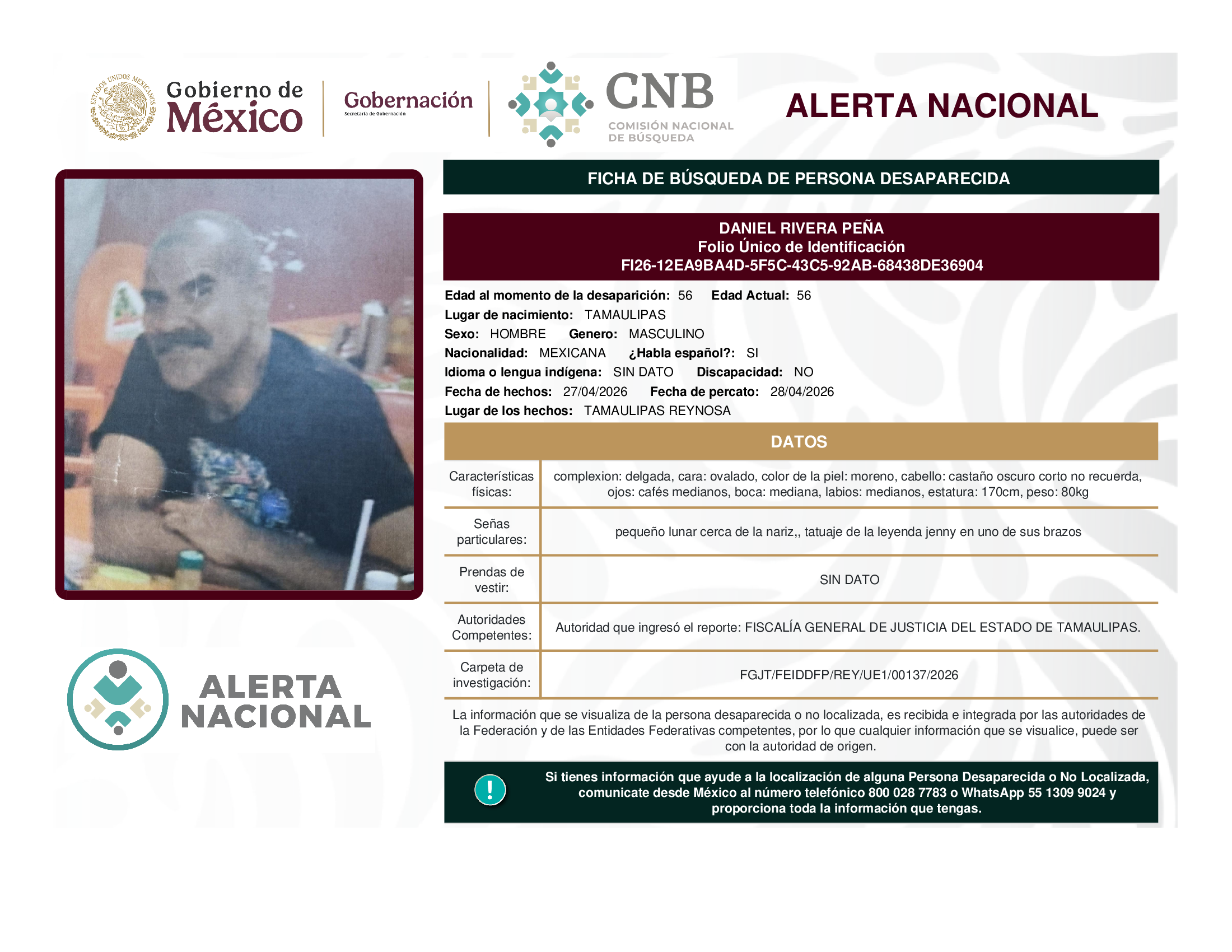 DANIEL RIVERA PEÑA